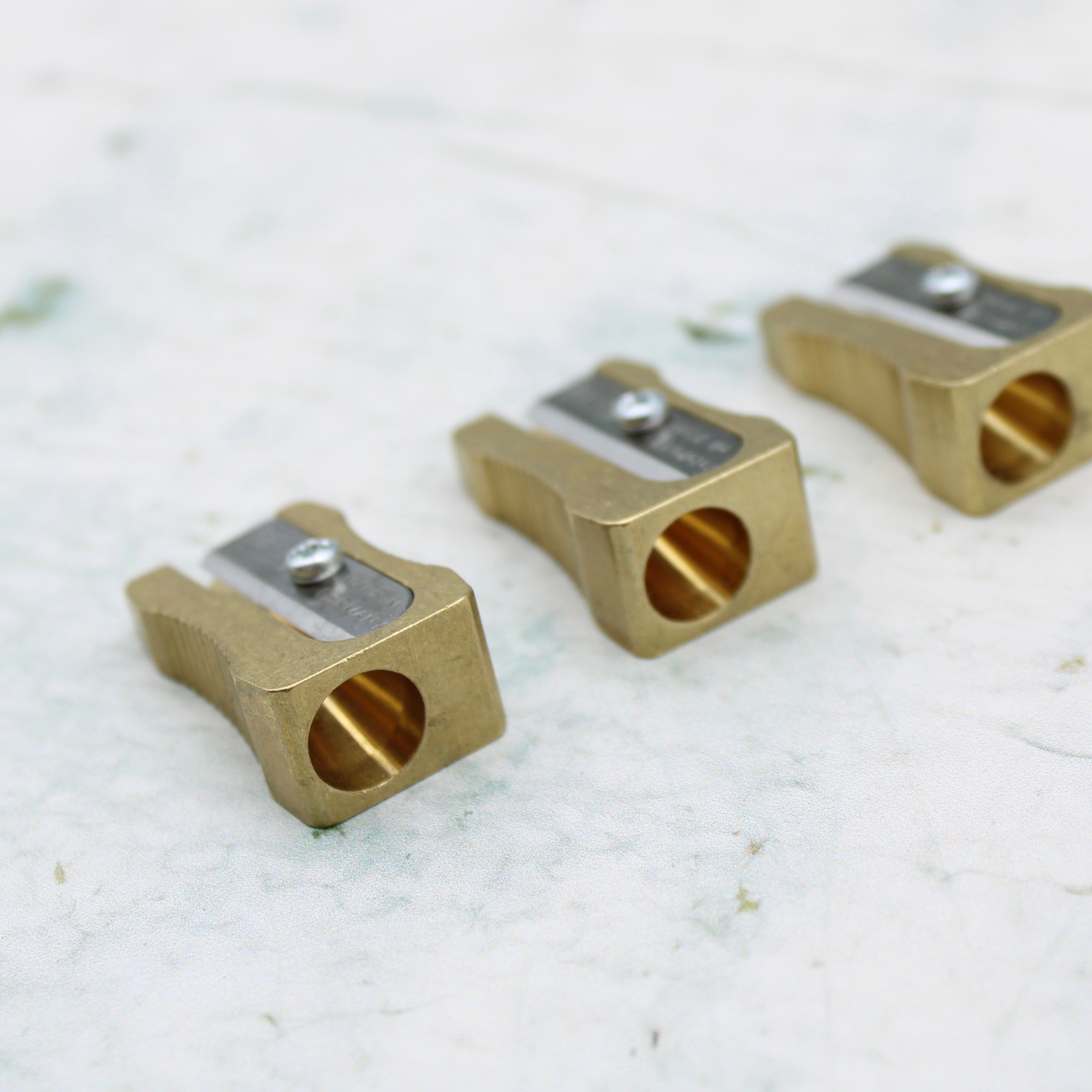 M&R Solid Brass Logos Pencil Sharpener