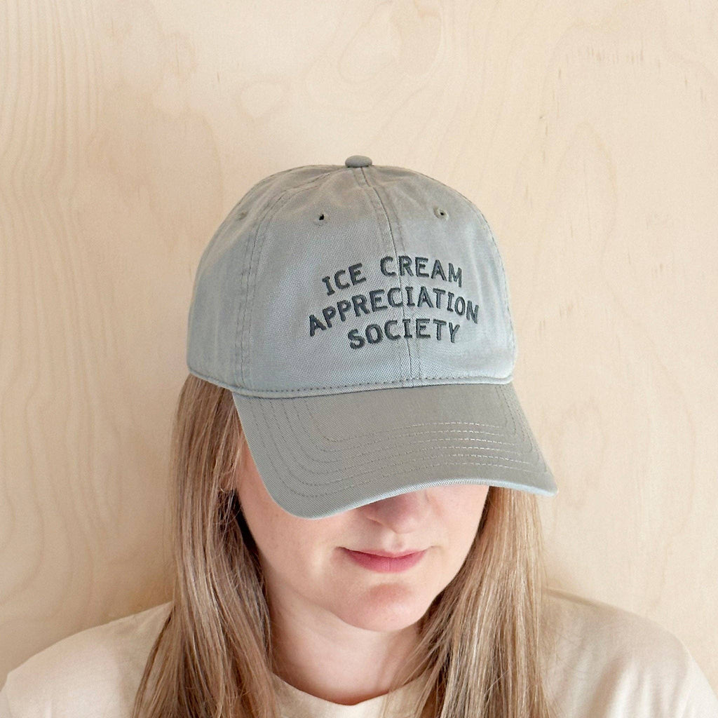 Ice Cream Appreciation Society - Cotton Baseball Cap - Pale Vintage Blue