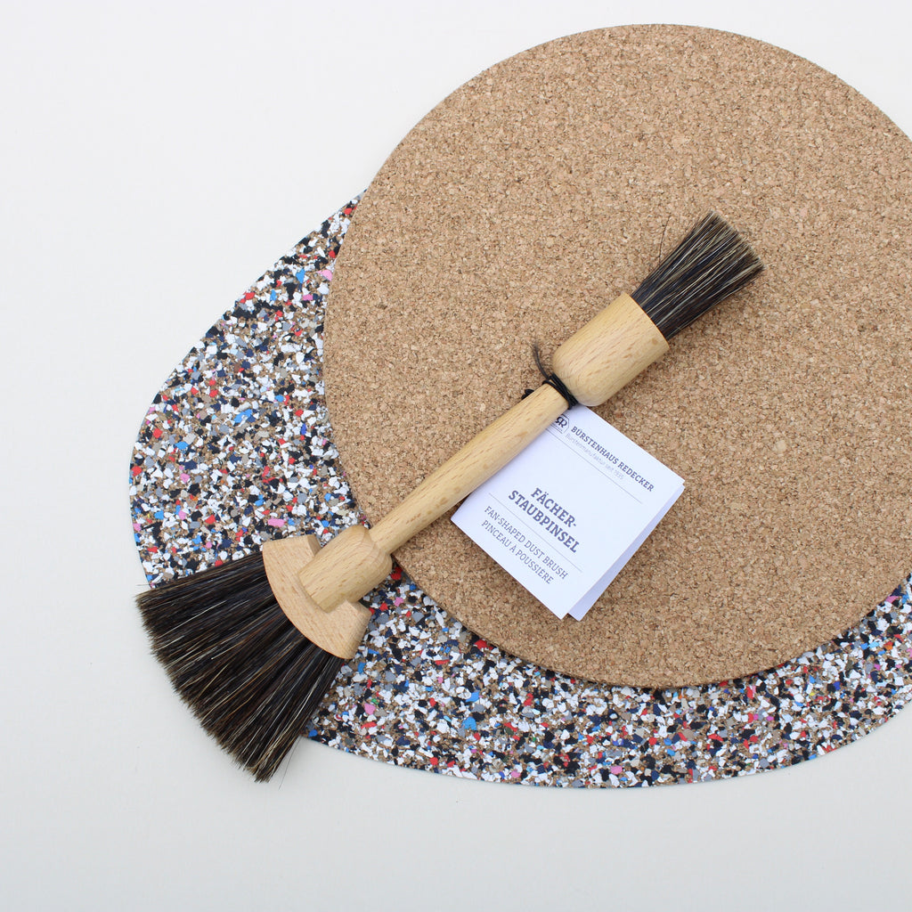 Fan Shape Dust Brush with Bristle