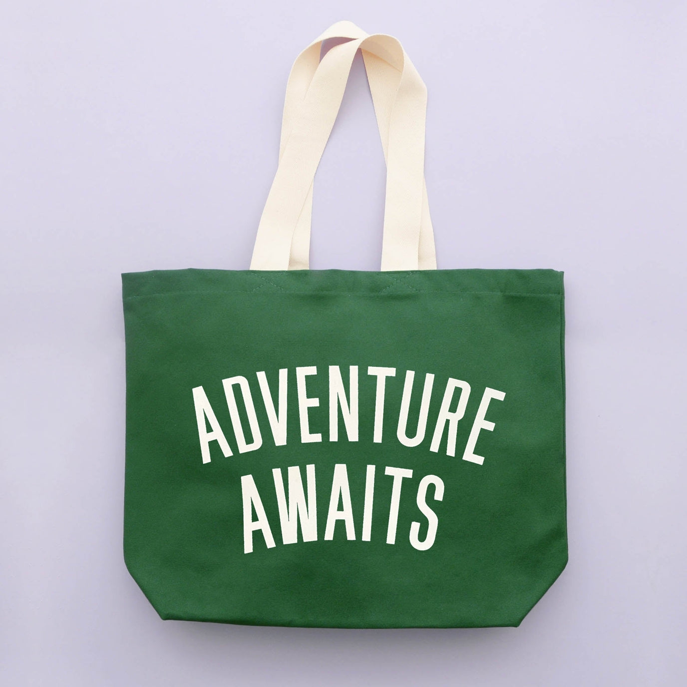 Adventure Awaits - Forest Green Canvas Tote Bag