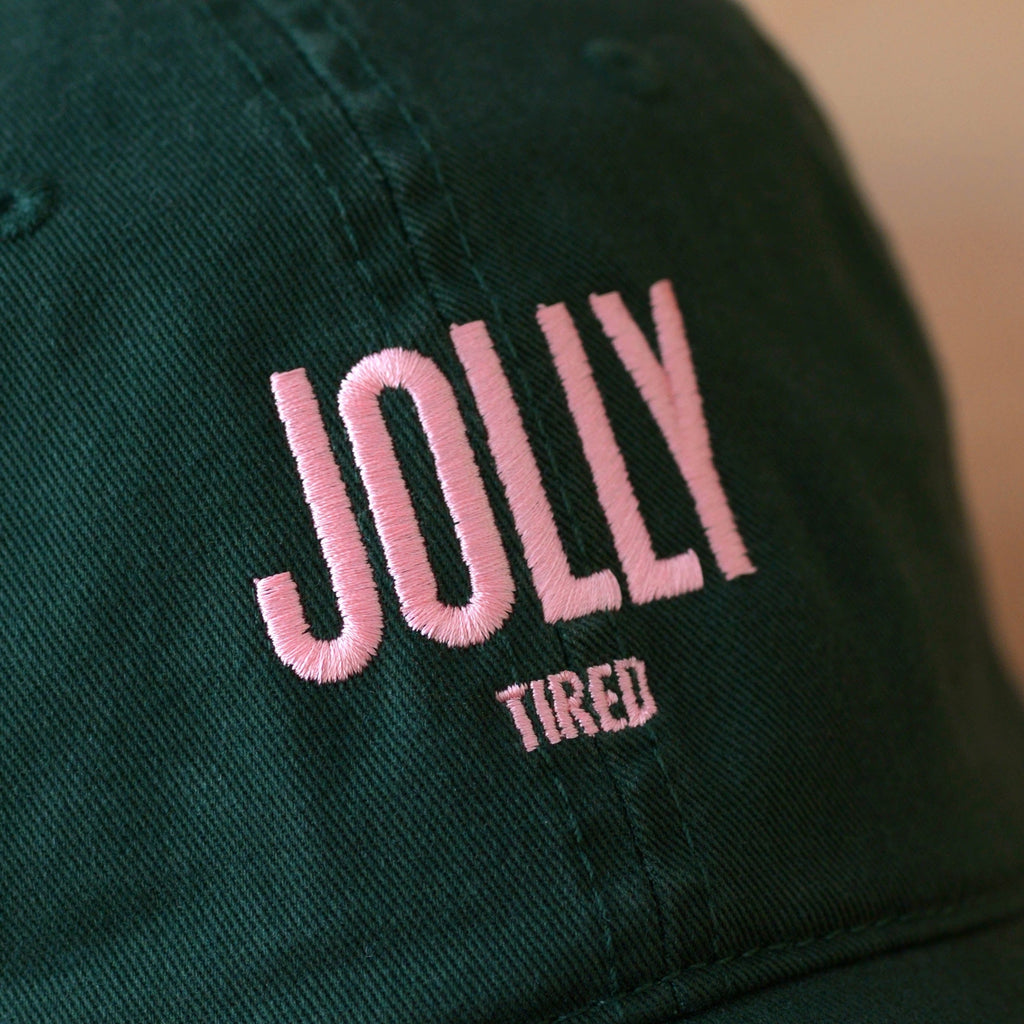 Jolly (Tired) - Cotton Baseball Cap - Green