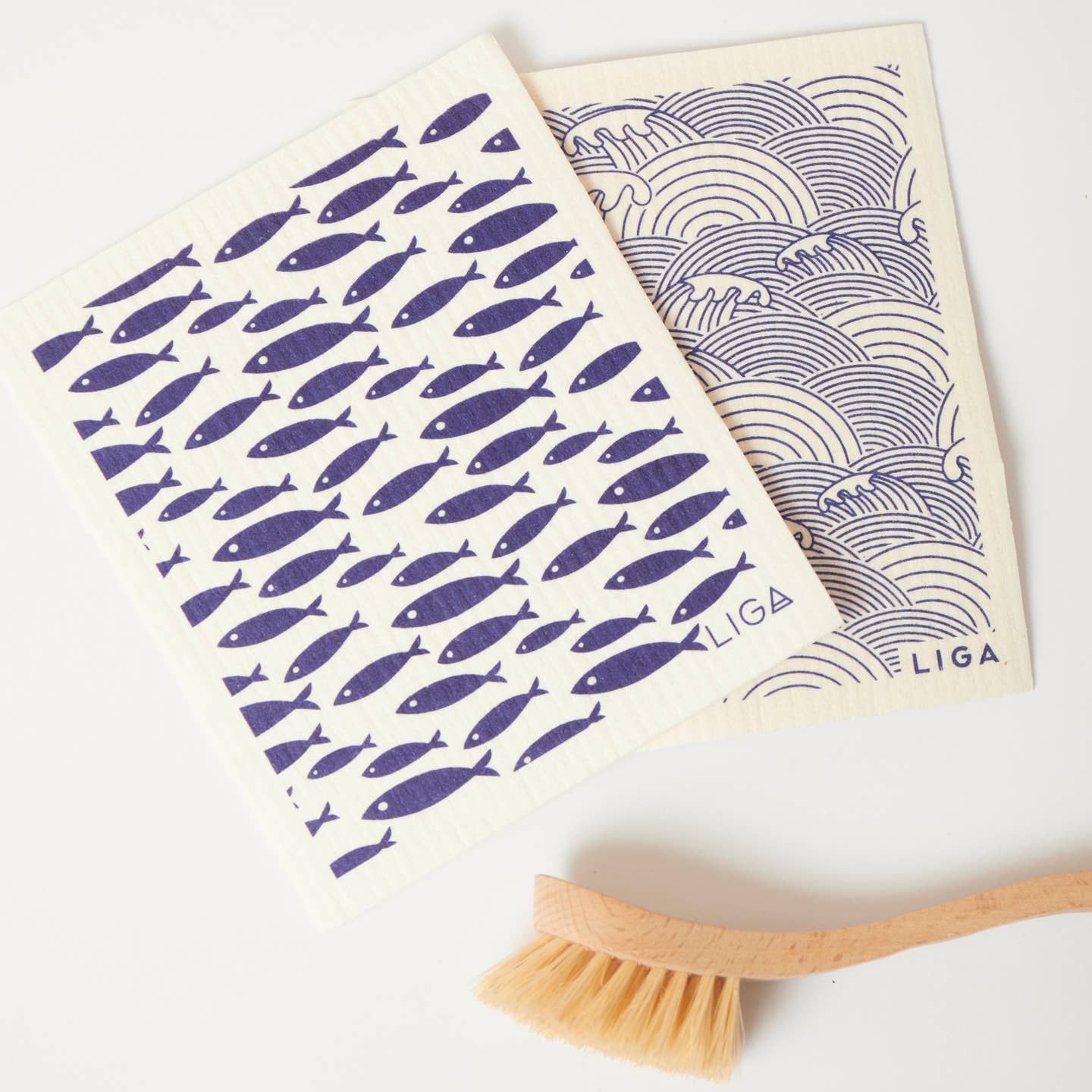 Eco Dishcloths - Fish & Wave