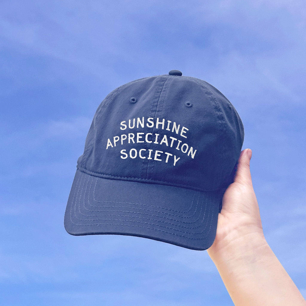 Sunshine Appreciation Society - Cotton Baseball Cap - Vintage Blue