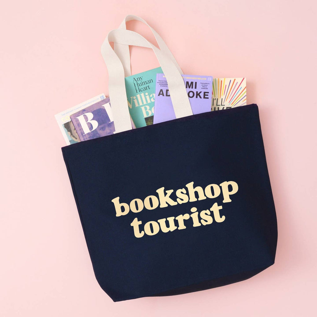 Bookshop Tourist - Midnight Blue Tote Bag