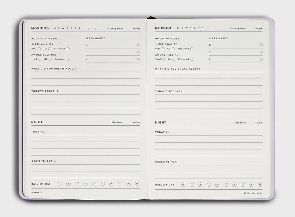 Migoals B6 Sleep Journal — Fsc Paper - Teal Green