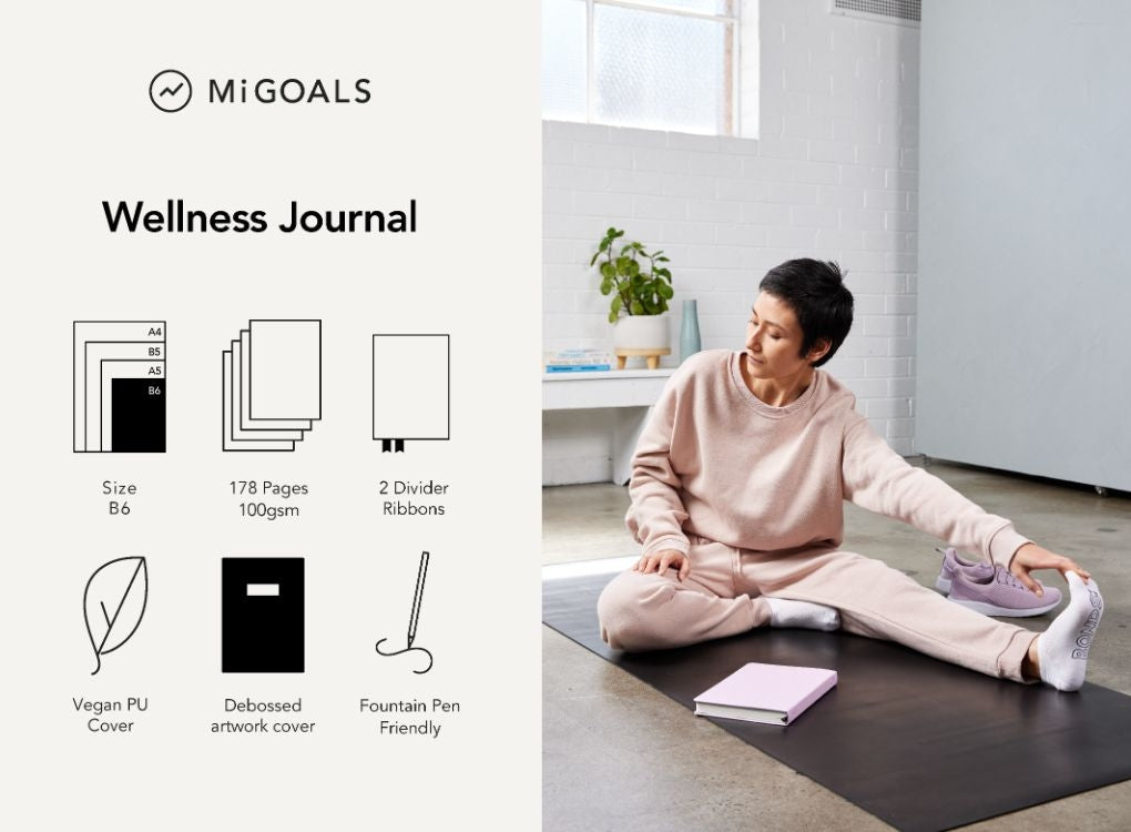 Migoals B6 Wellness Journal — 8 Pillars of Wellness - Just Peachy