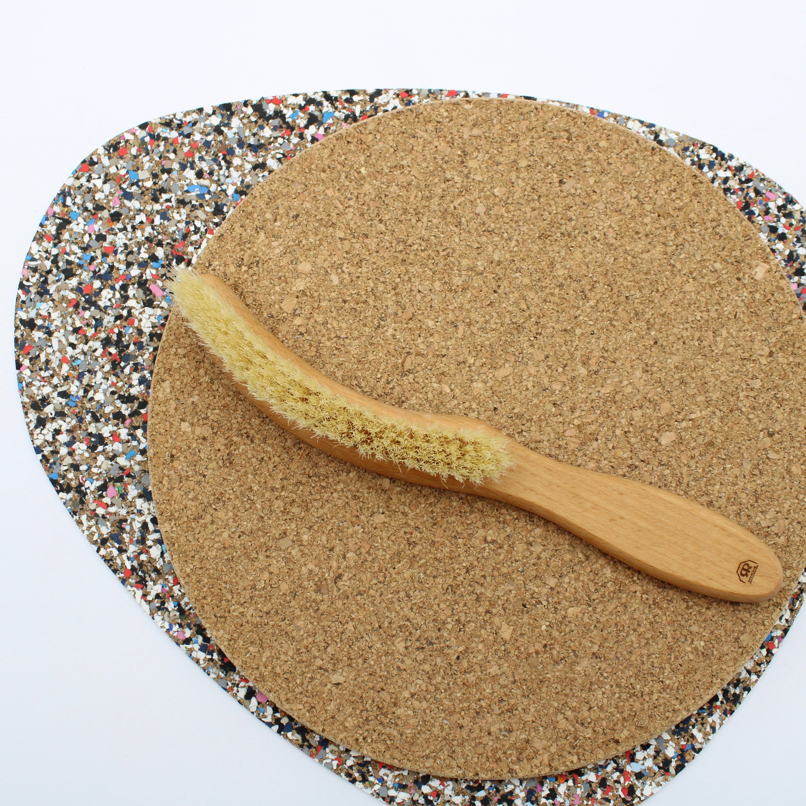 Table Brush with Curved Handle