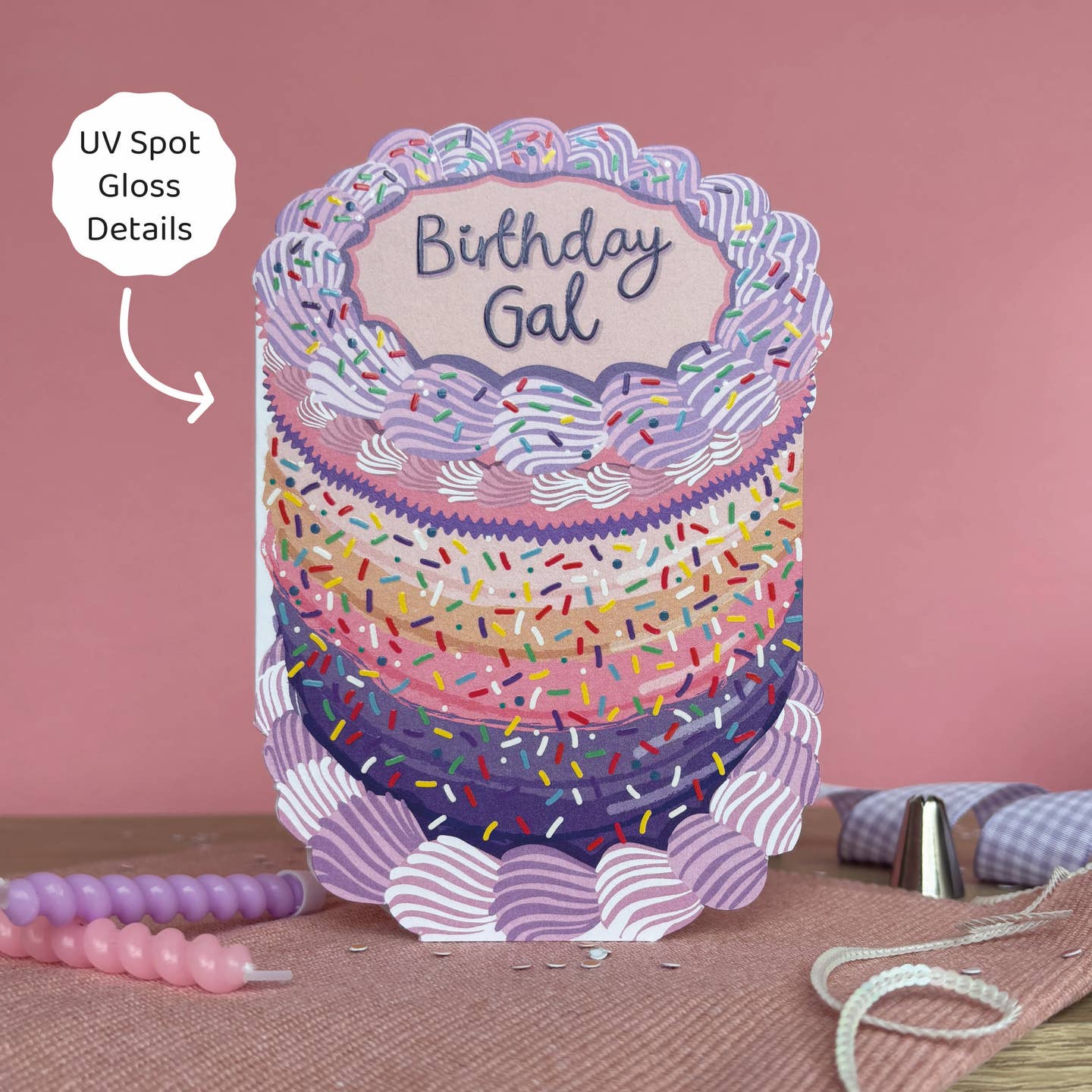 Birthday Gal - Cake card