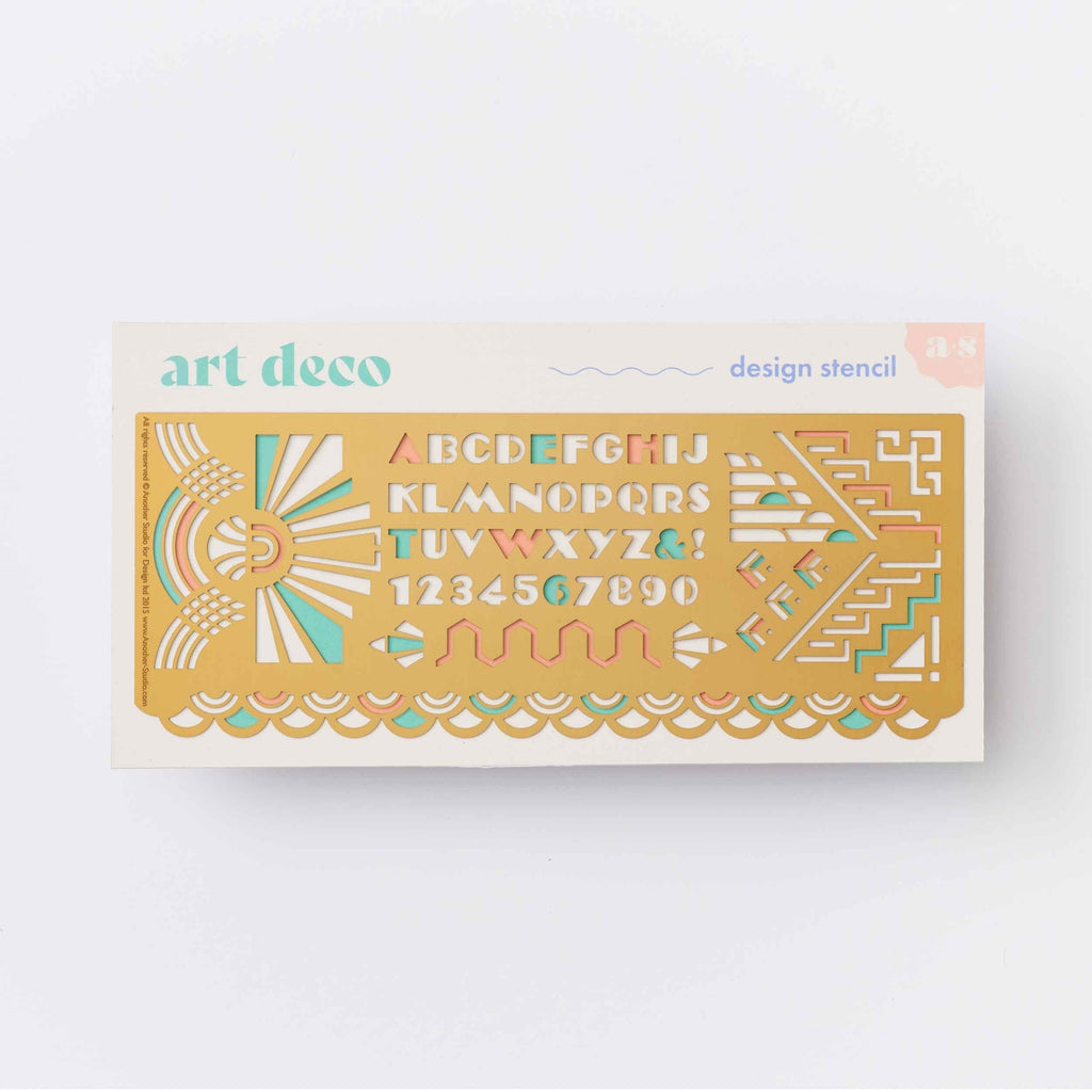 Art Deco Design Brass Stencil