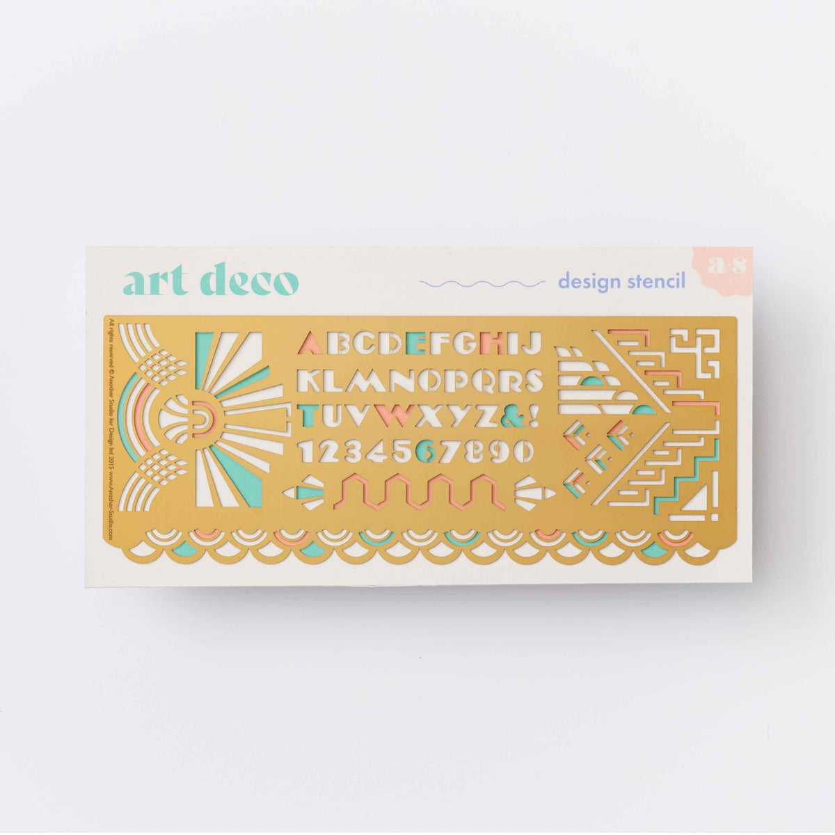 Art Deco Design Brass Stencil