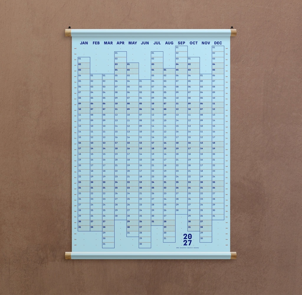 2027 Dotline Yearly Planner - Sky