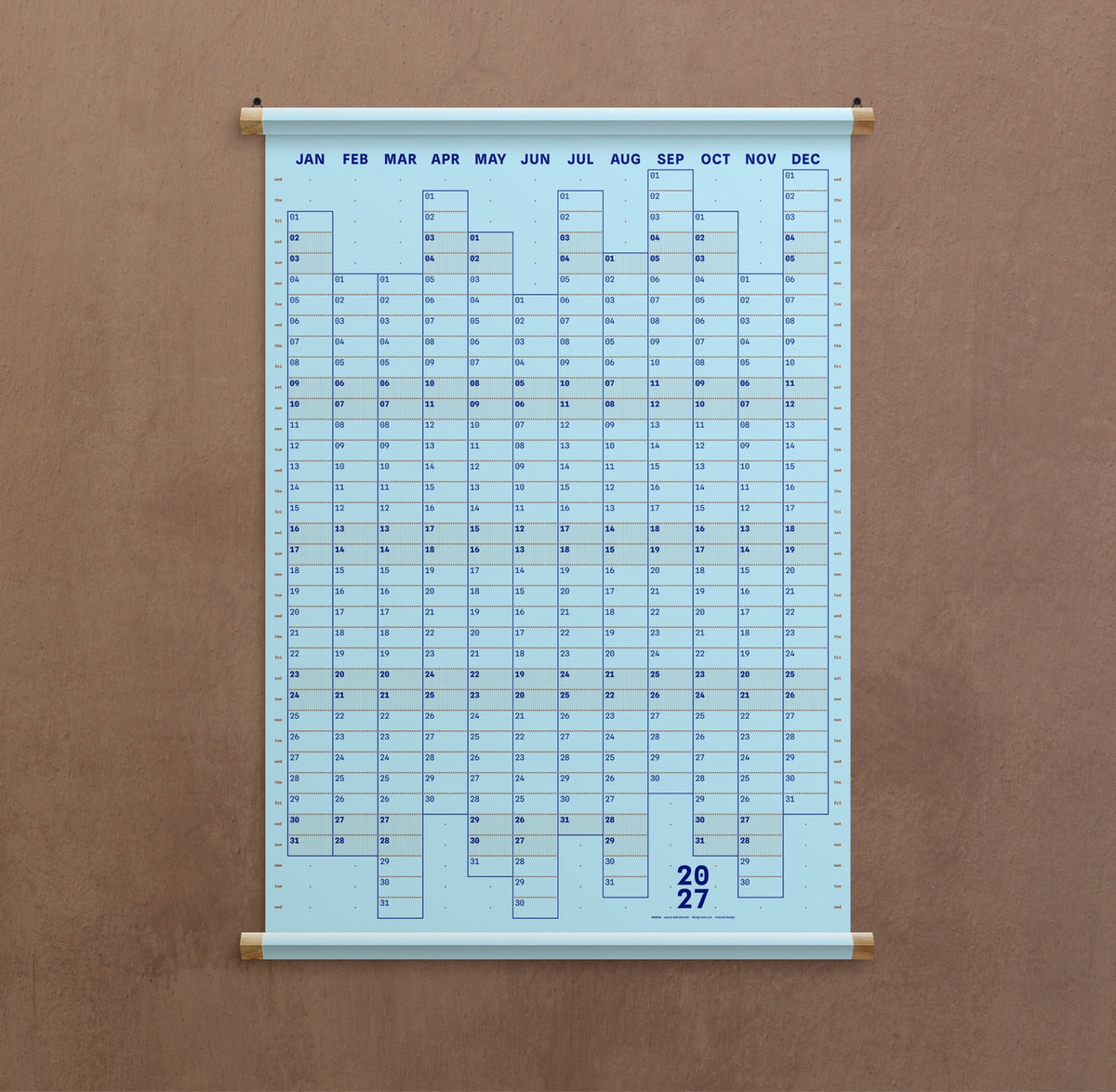 2027 Dotline Yearly Planner - Sky