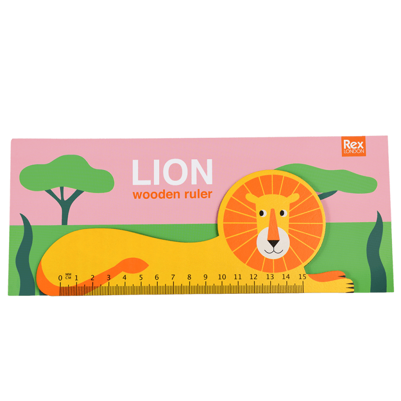 Wooden Ruler - Lion