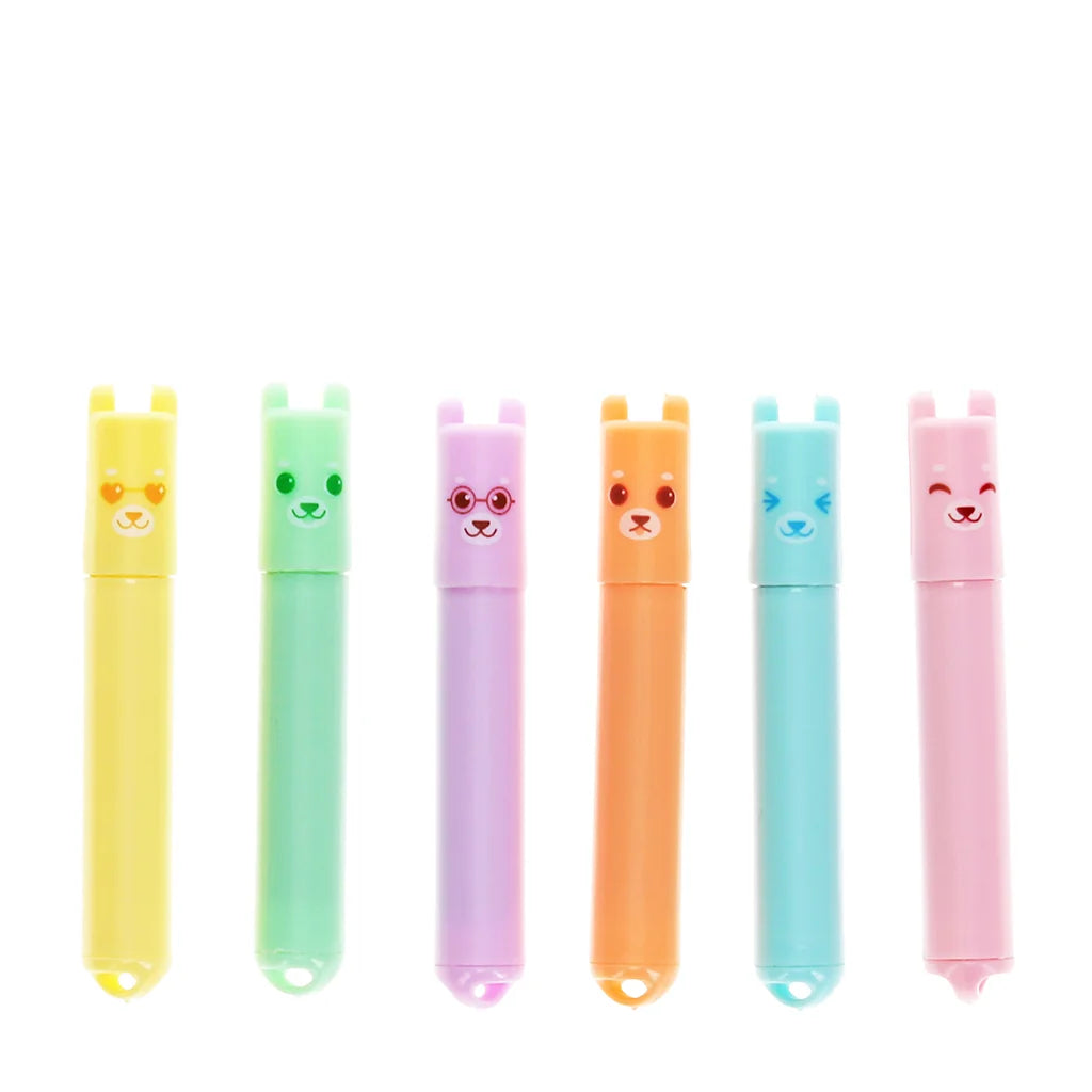 Mini Highlighters - Bear (set of 6)