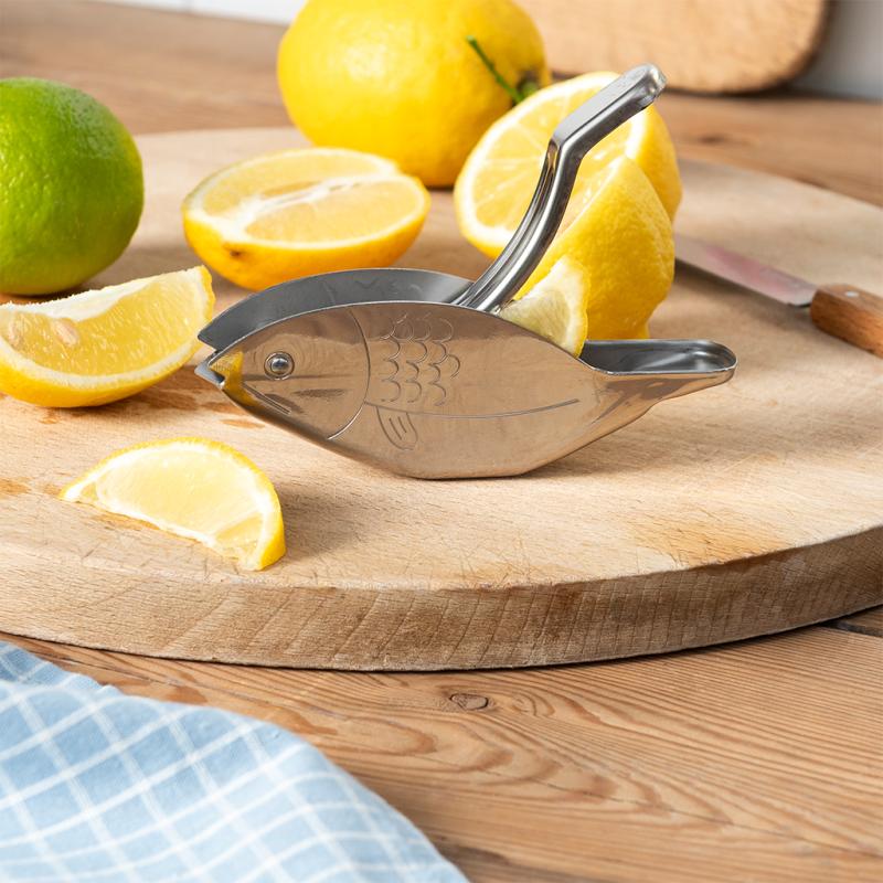 Stainless Steel Lemon Wedge Squeezer - Fish