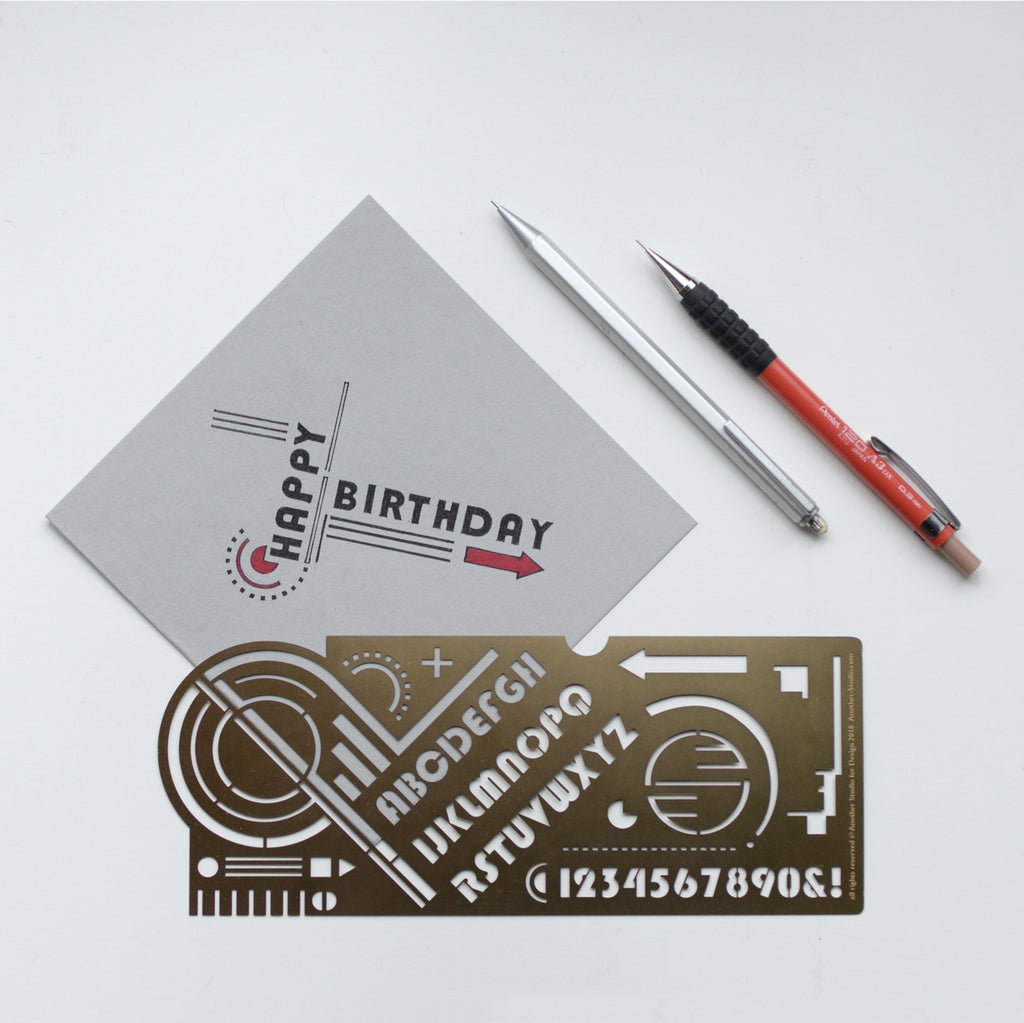 Bauhaus Design Brass Stencil