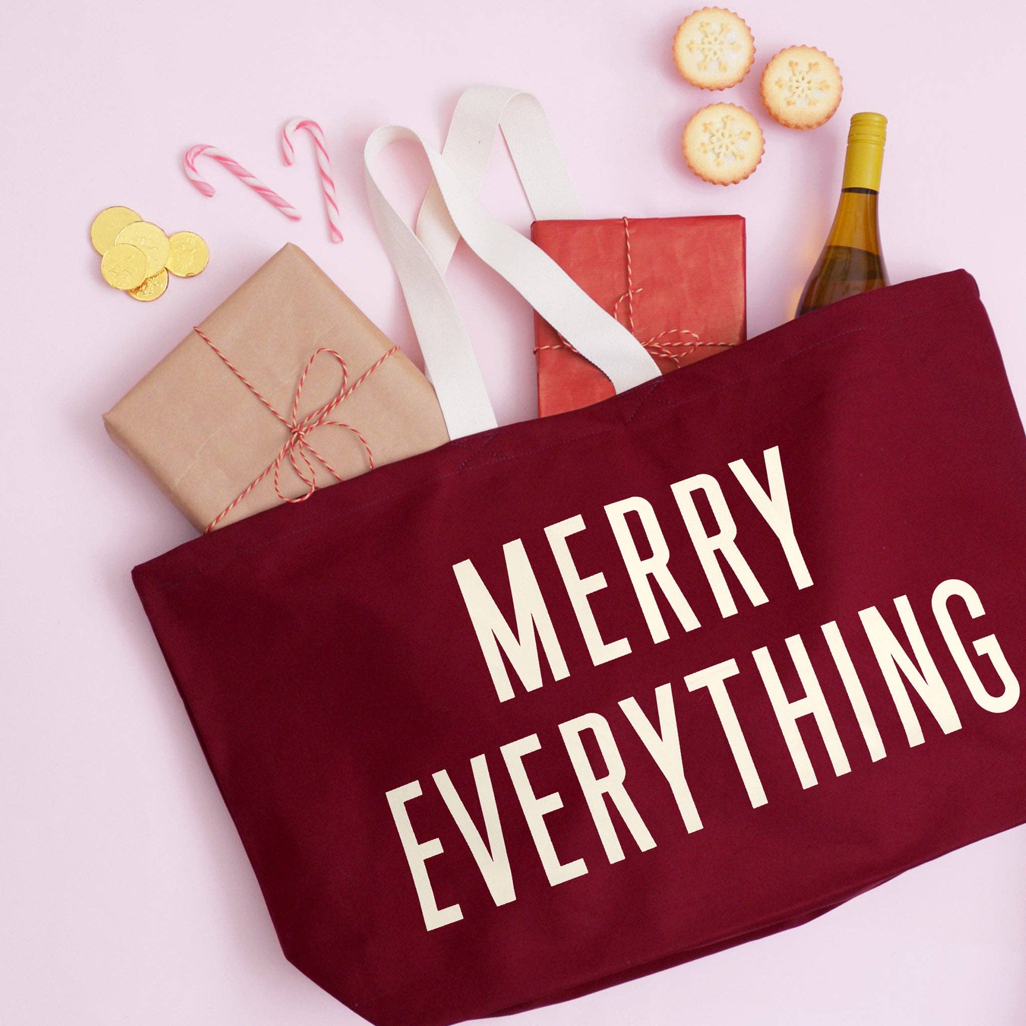 Merry Everything - Burgundy REALLY Big Bag