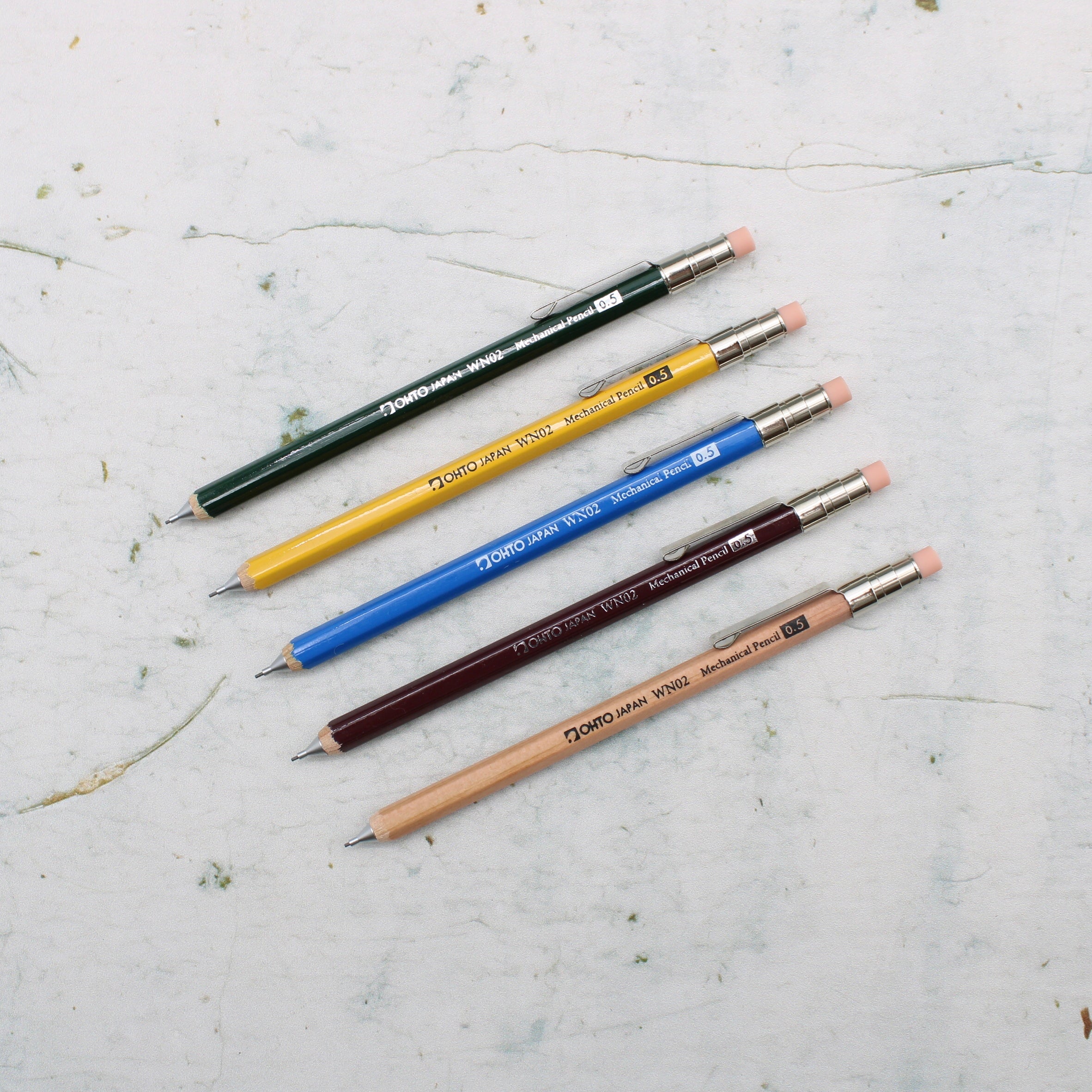 OHTO WN02 Mini Wooden Mechanical Pencil - 5 Colours