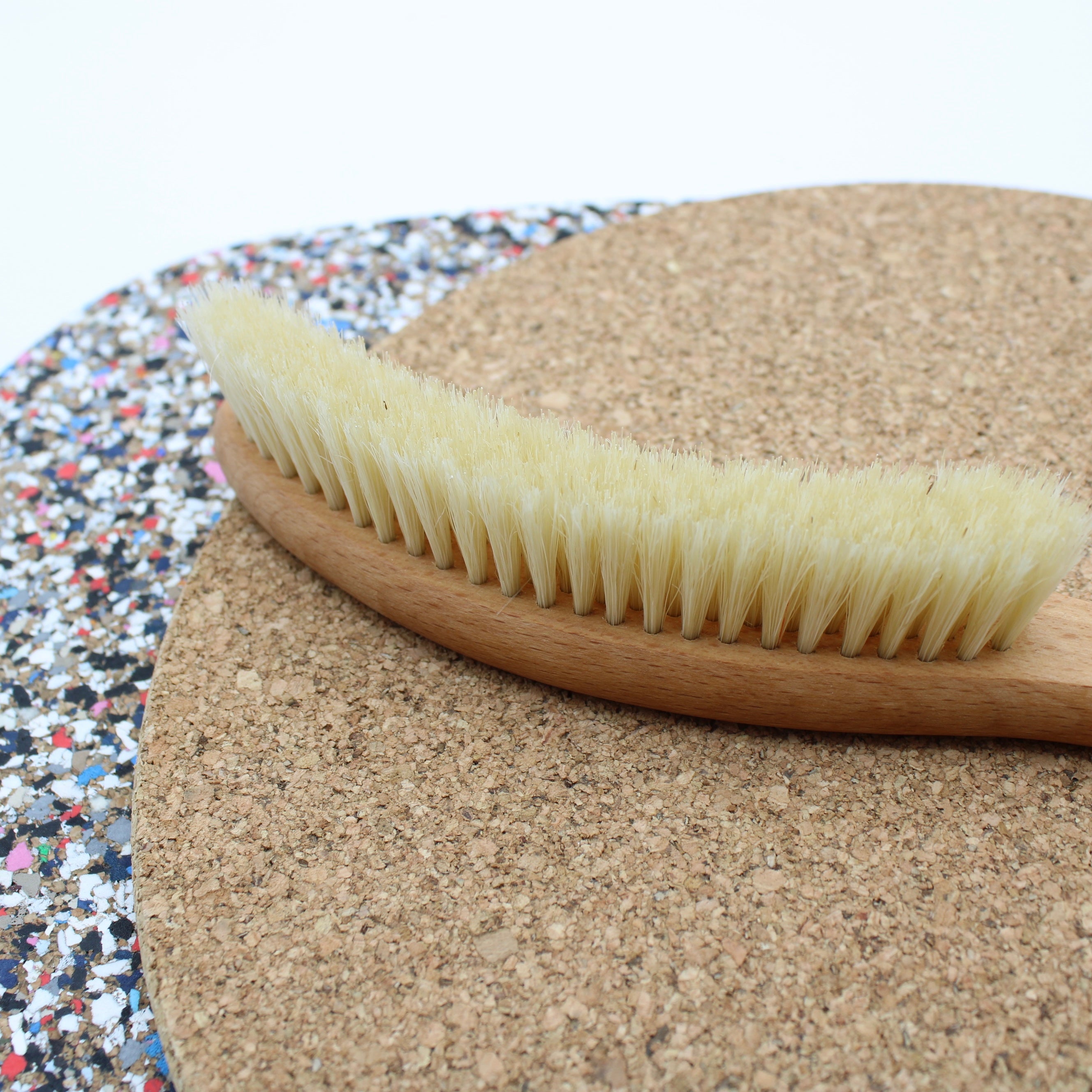 Table Brush with Curved Handle