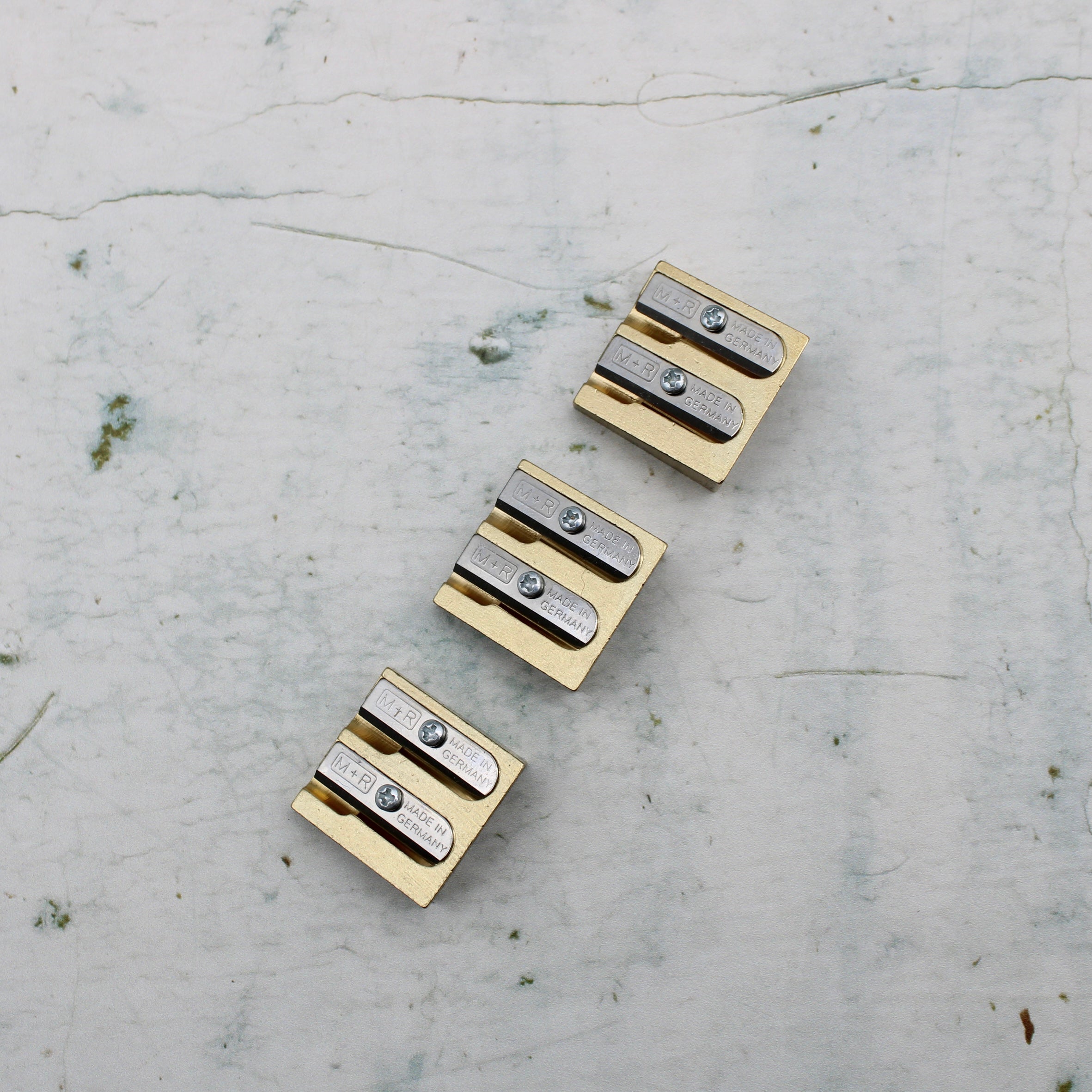 M&R Solid Brass Vertex Pencil Sharpener