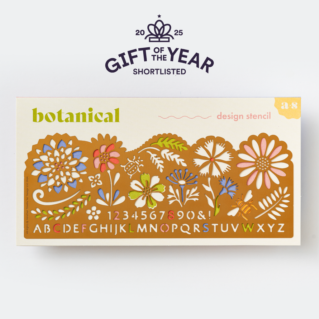 Botanical Drawing Stencil, Arts And Journaling In Brass
