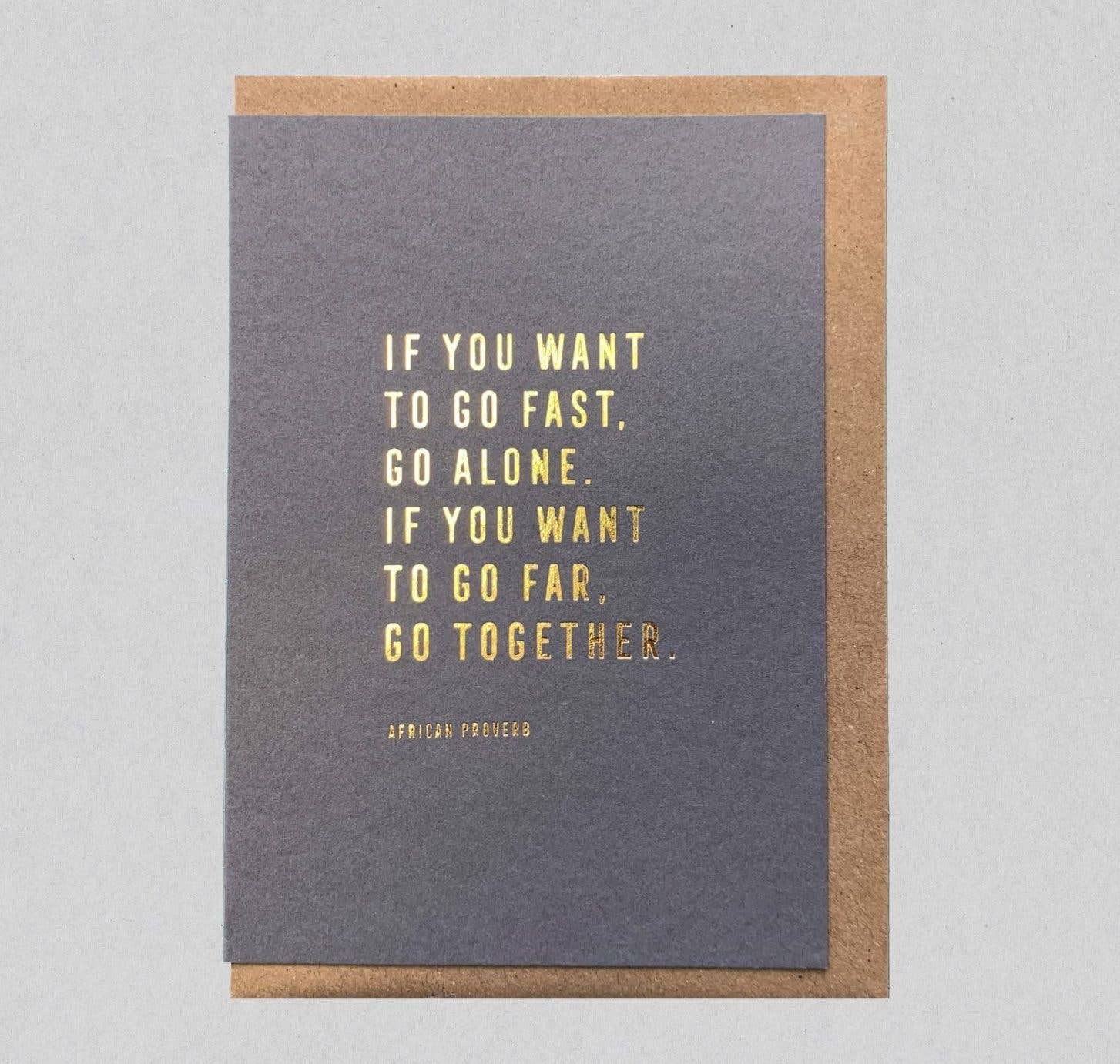 Go Fast or Go Far card