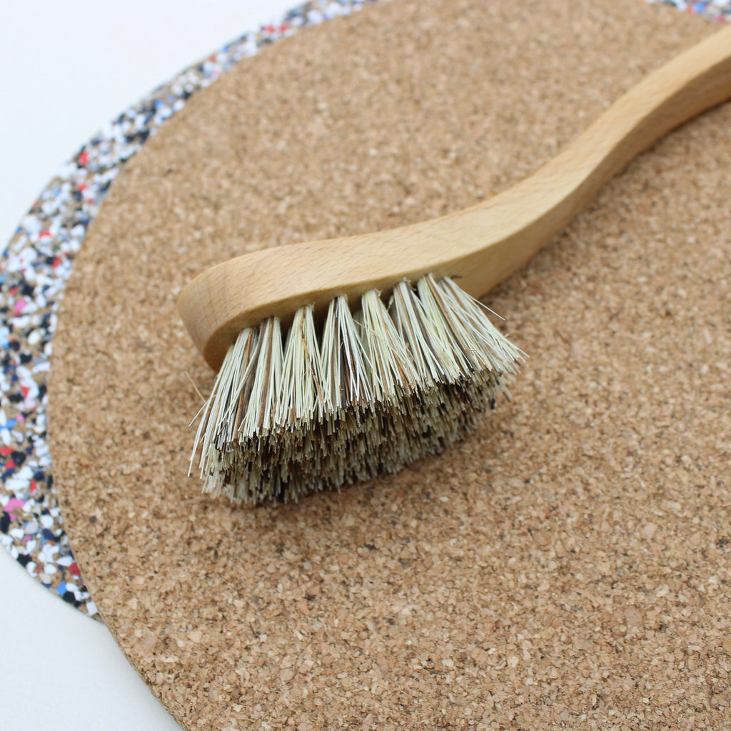 Dish Brush with Curved Handle