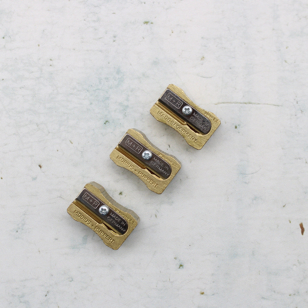 M&R Solid Brass Pencil Sharpener for 2 leads (2.0mm & 3.2mm)