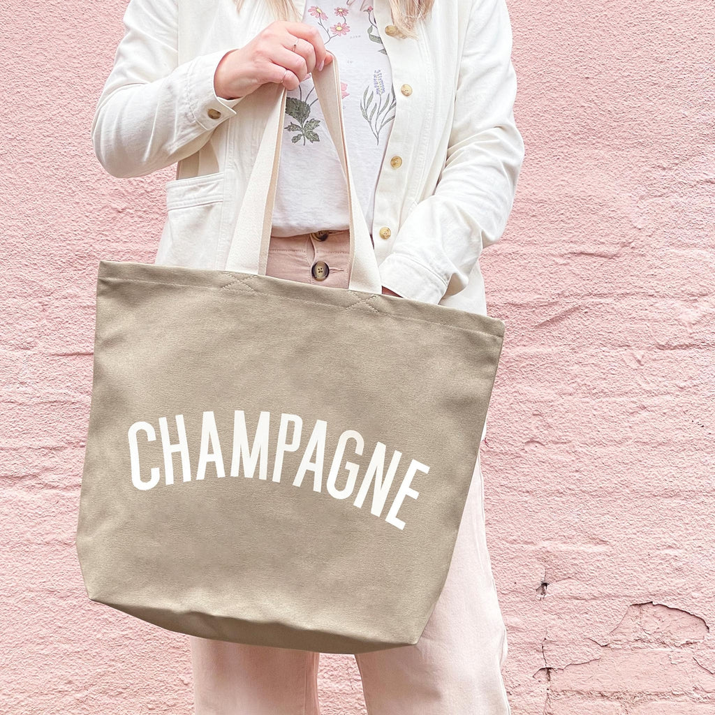 Champagne - Stone Canvas Tote Bag