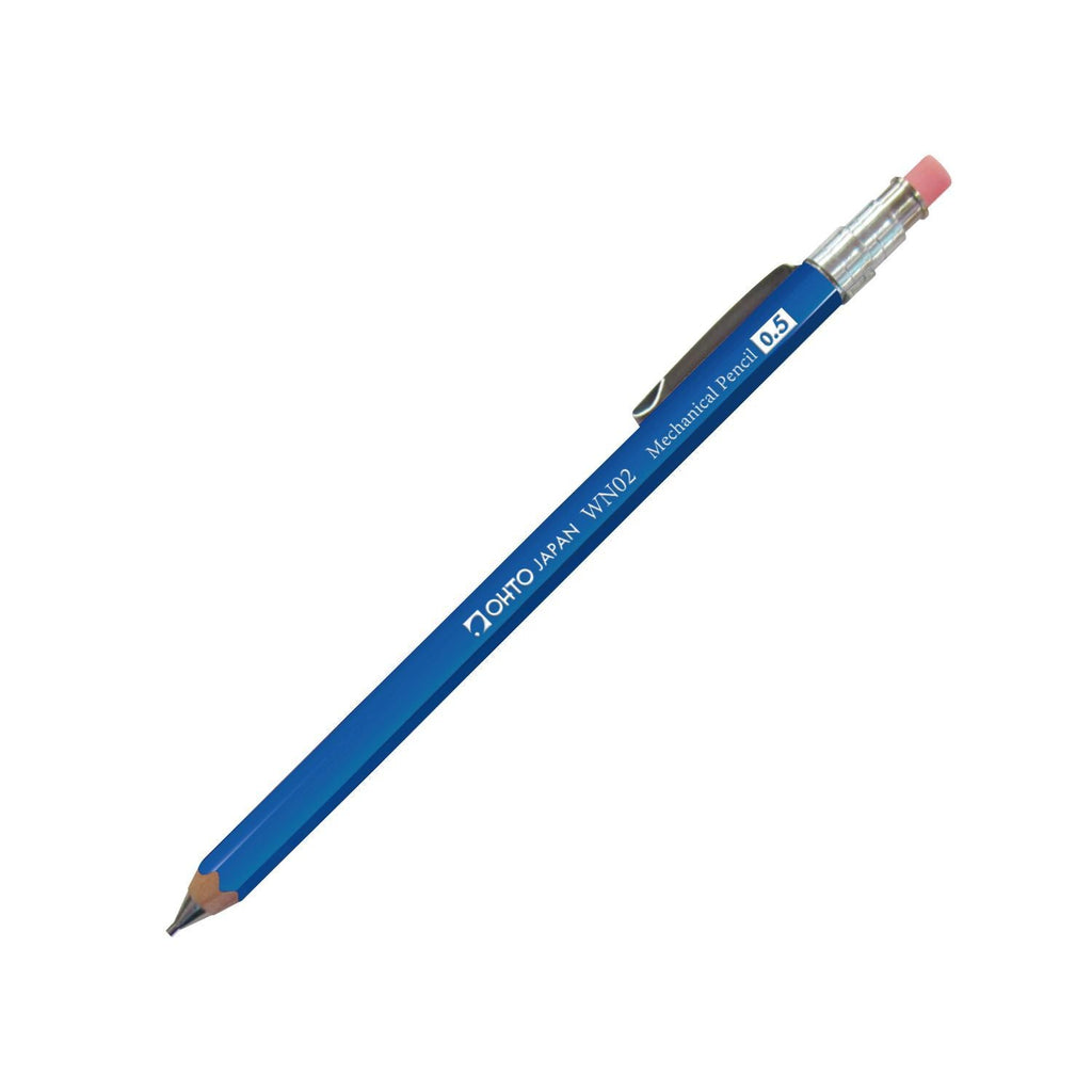 A blue mini mechanical pencil from the Pencil Me In Stationery shop. 