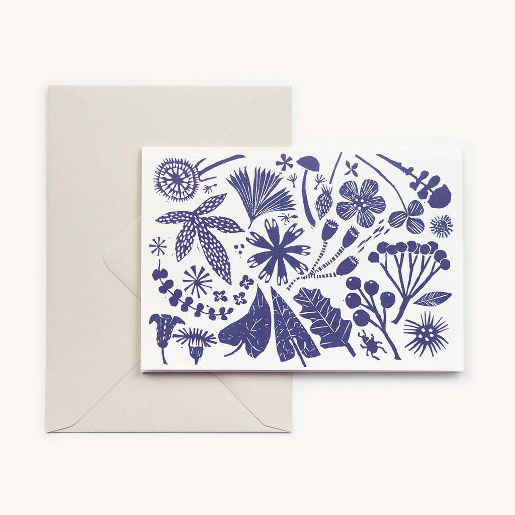 Wild Blue Flowers Card