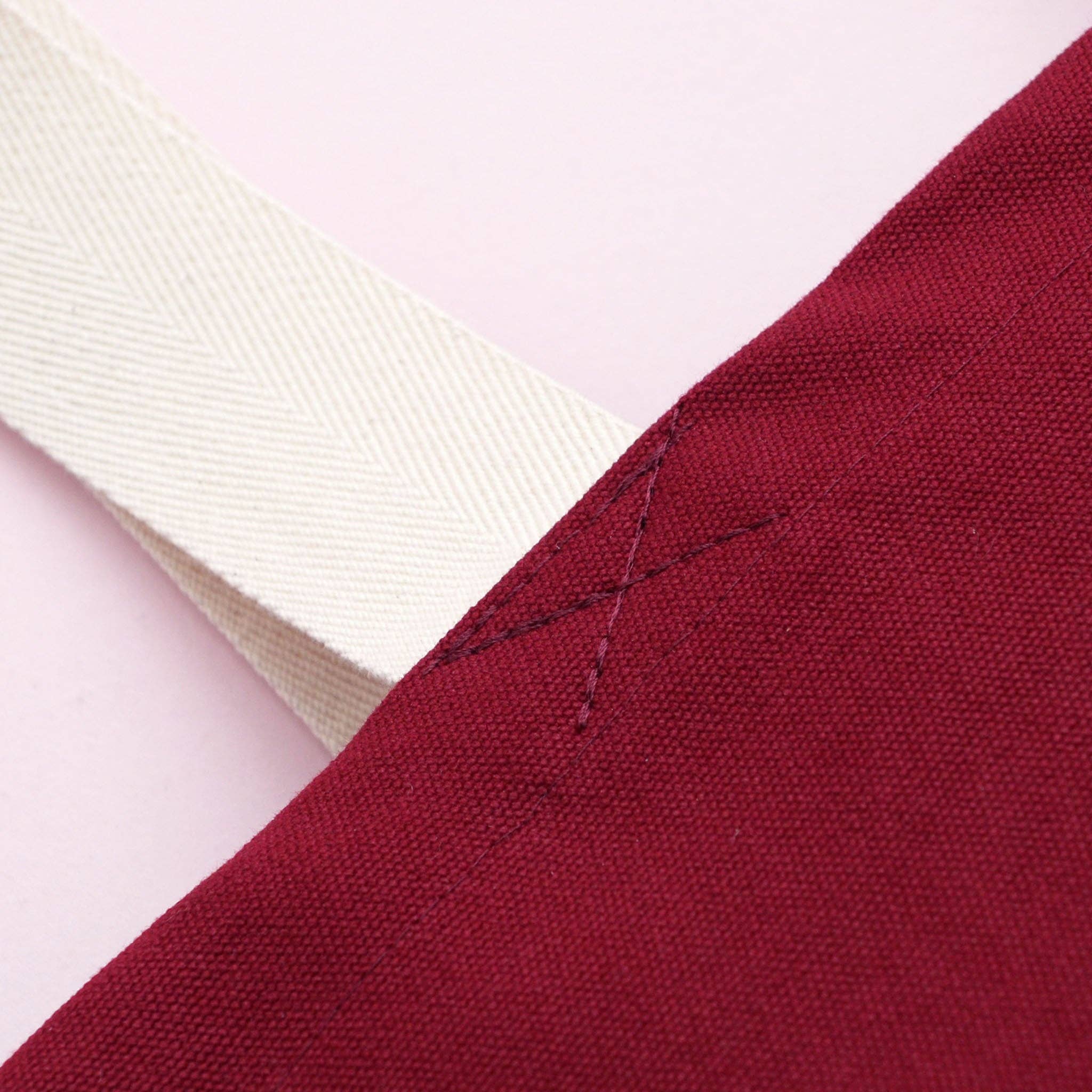 Very Merry - Burgundy Canvas Tote Bag