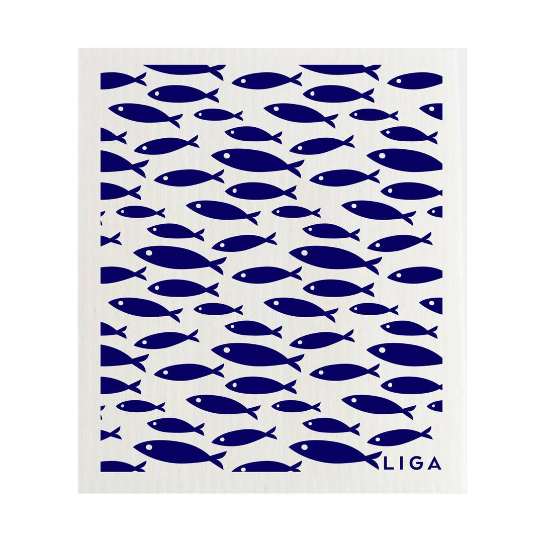 Eco Dishcloths - Fish & Wave