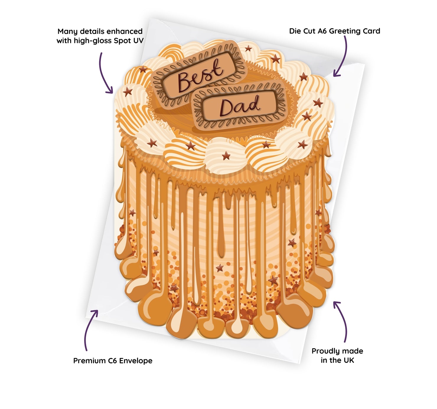 Berry Best Dad - Cake card