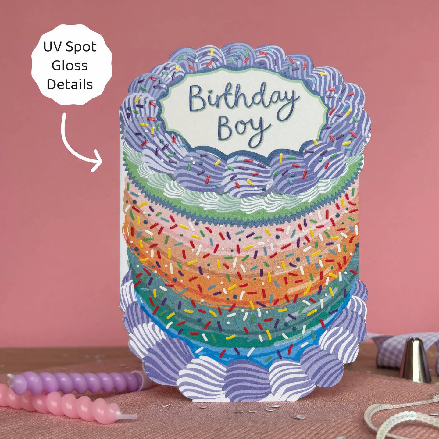 Birthday Boy - Cake card