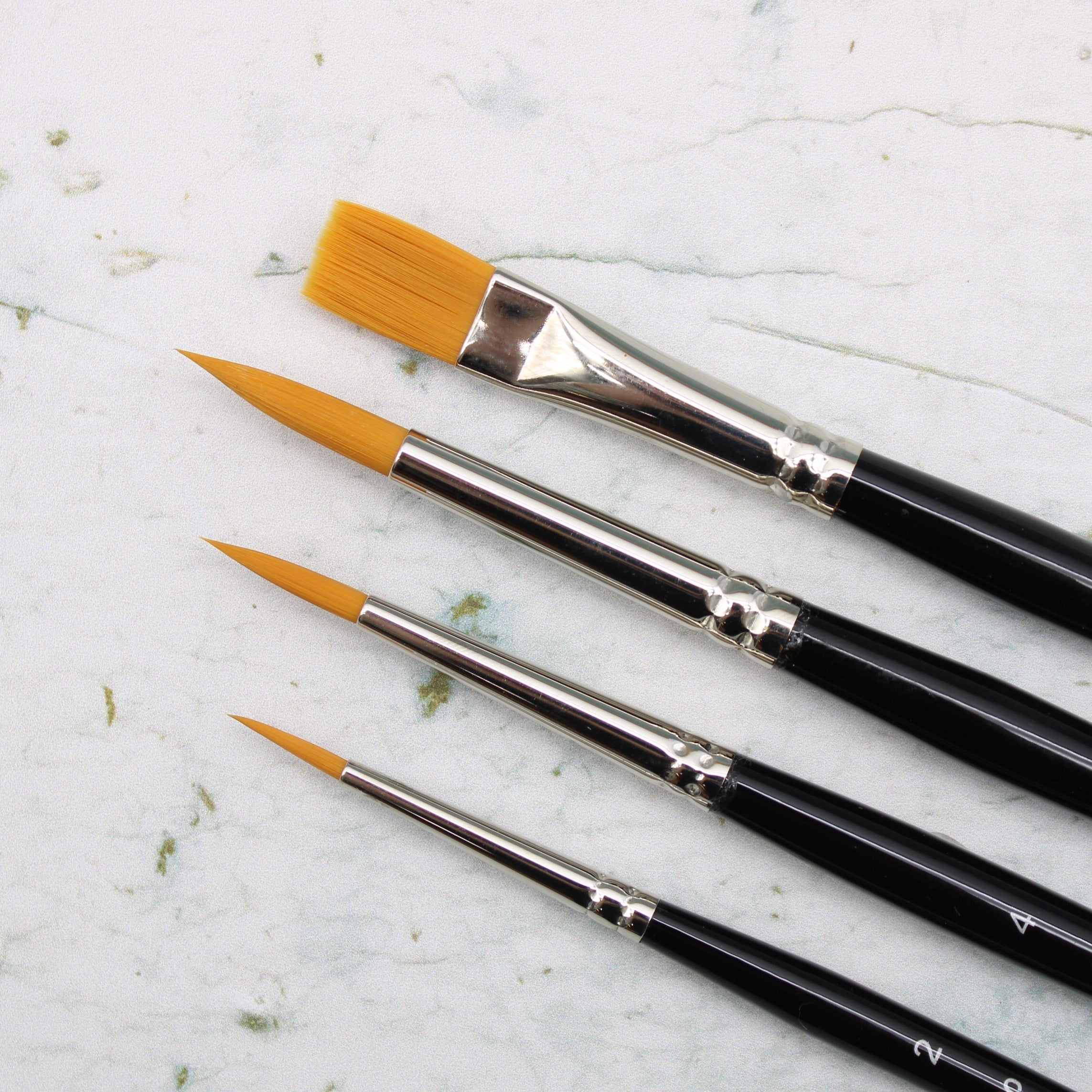 Golden Synthetic Brush Set