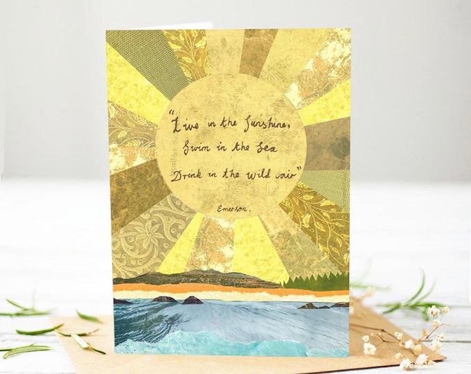 "Drink in the Wild Air" Sun Quote Card