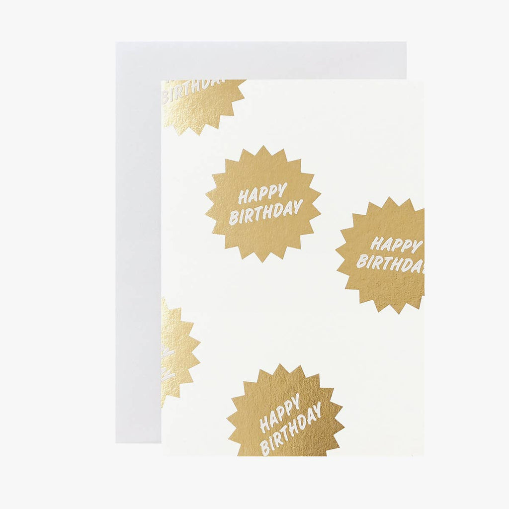 Happy Birthday Mini Card | Gold Hot Foil