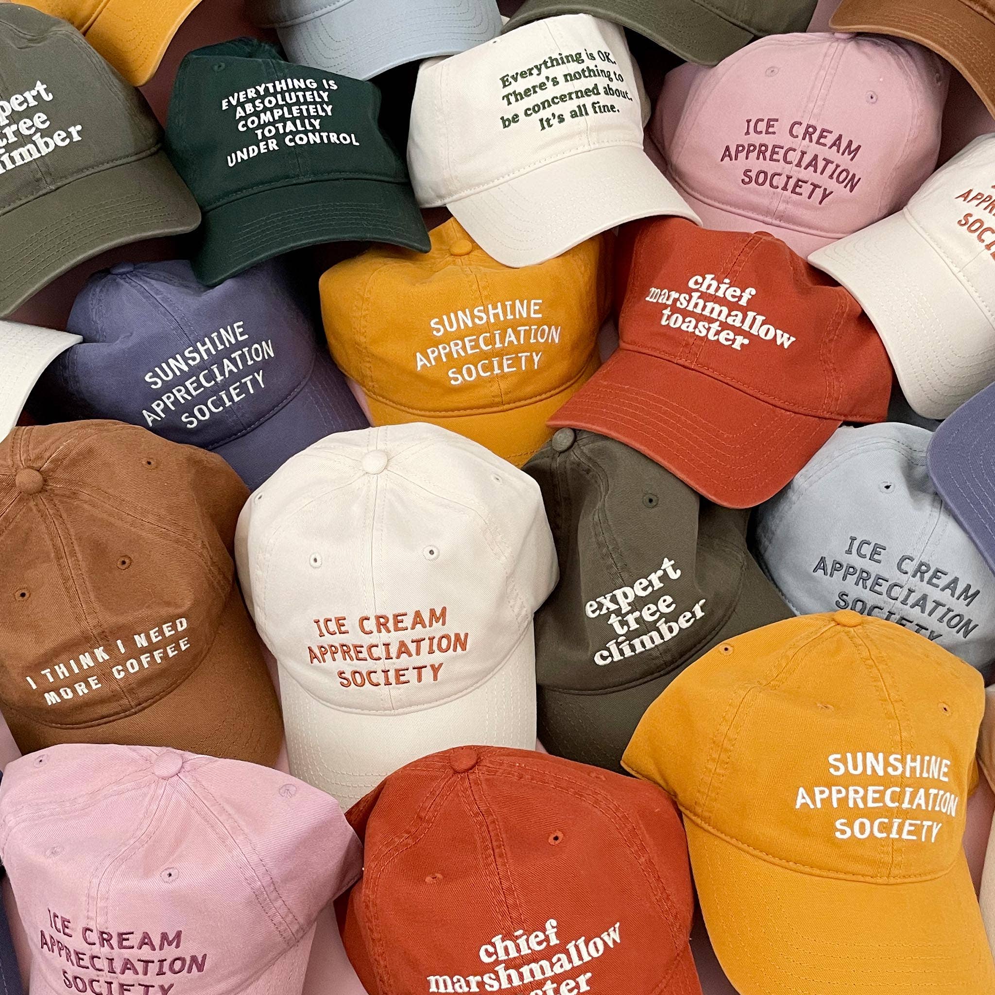 Sunshine Appreciation Society - Cotton Baseball Cap - Vintage Blue