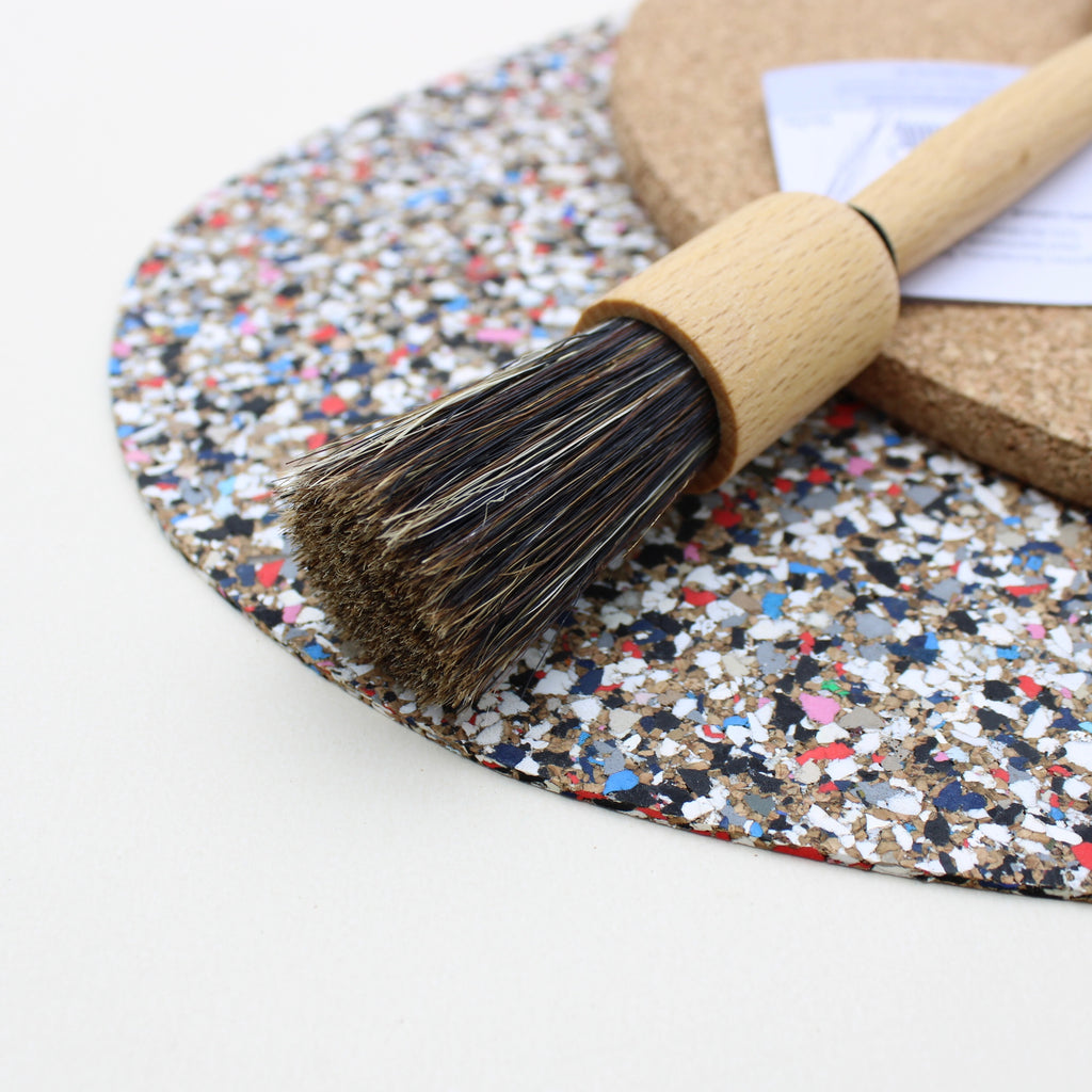 Fan Shape Dust Brush with Bristle