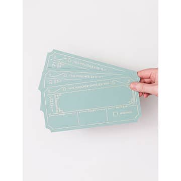 Blank Gift Voucher Pack | Set of 3 Hot Foil Golden Tickets