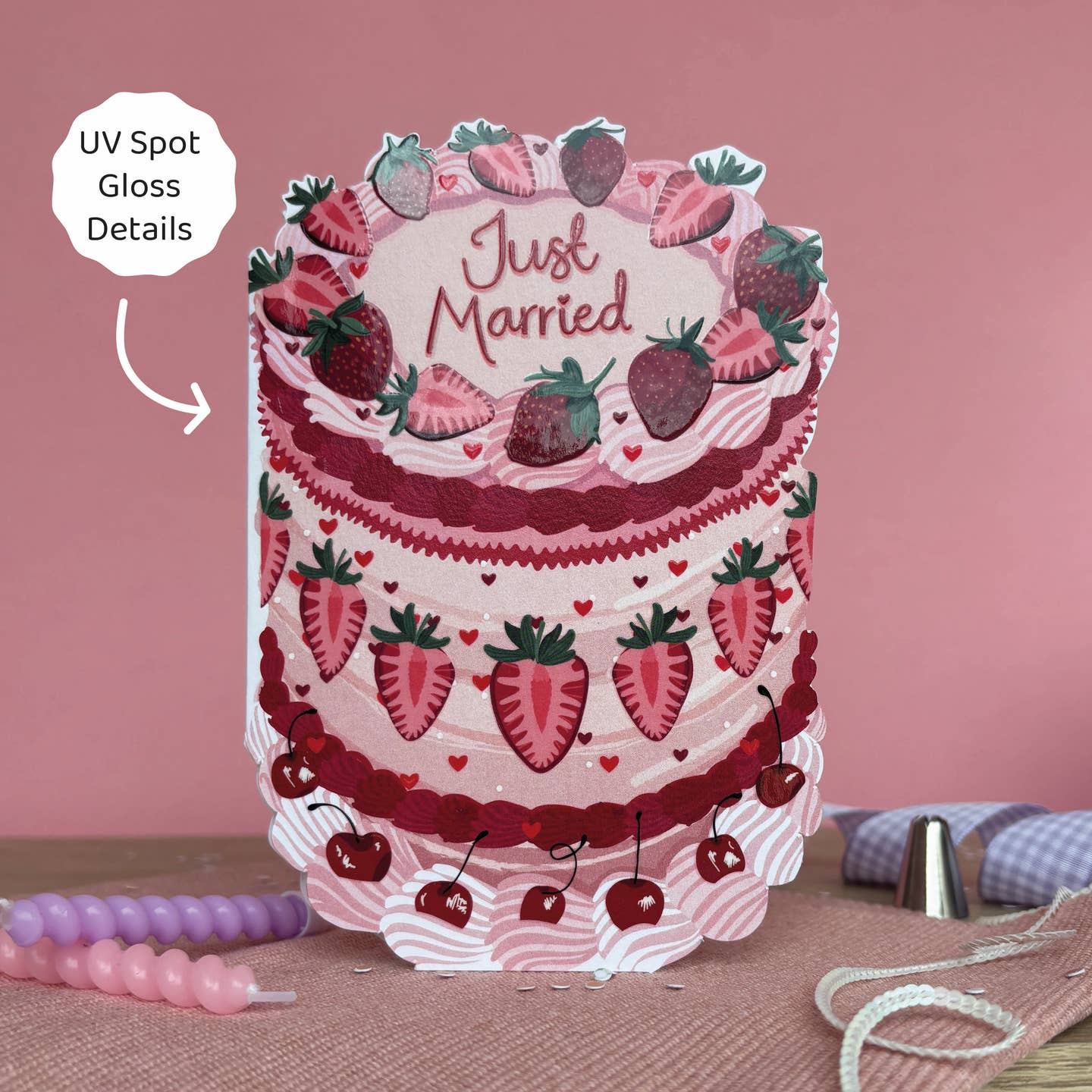 Just Married - Cake card