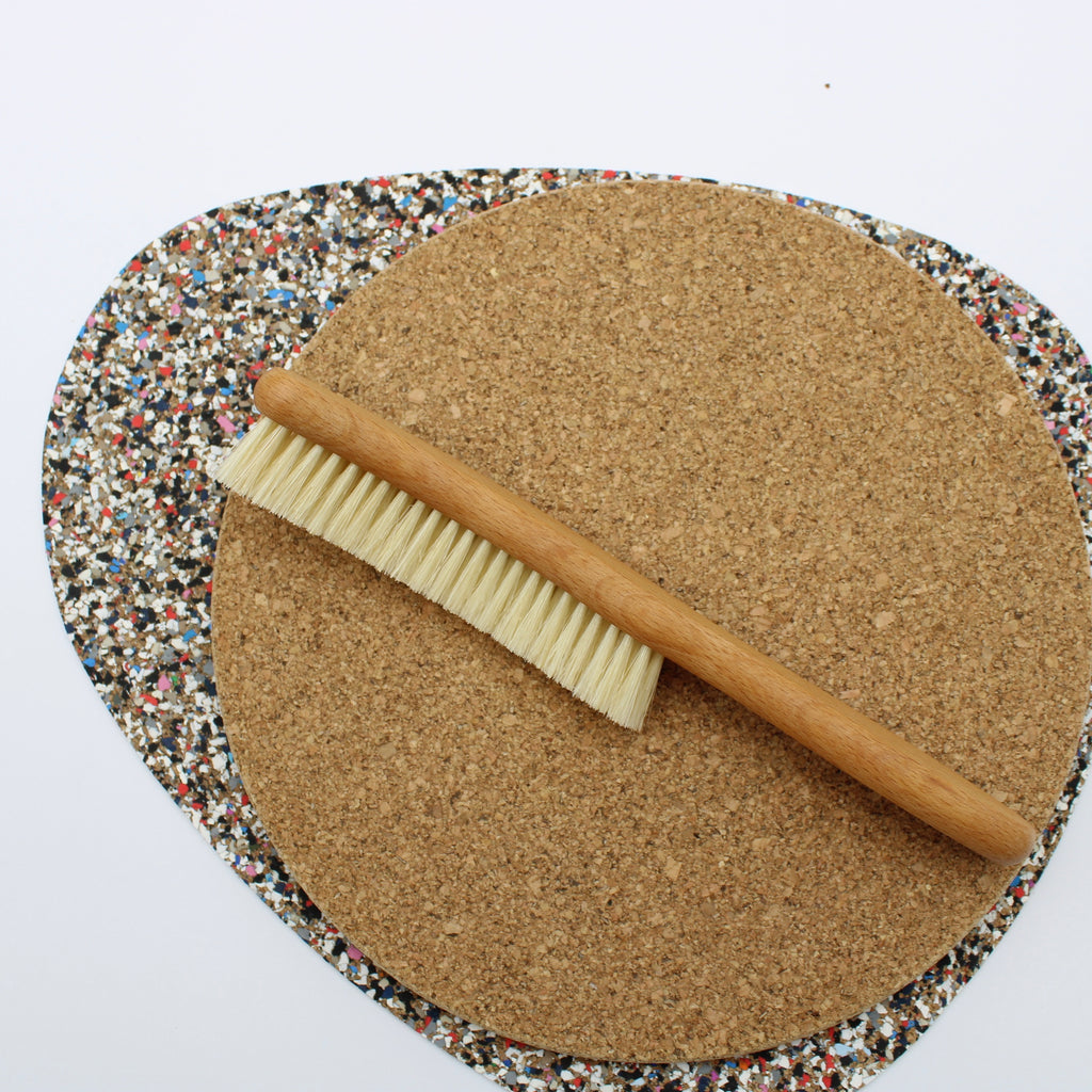 Table Brush with Curved Handle