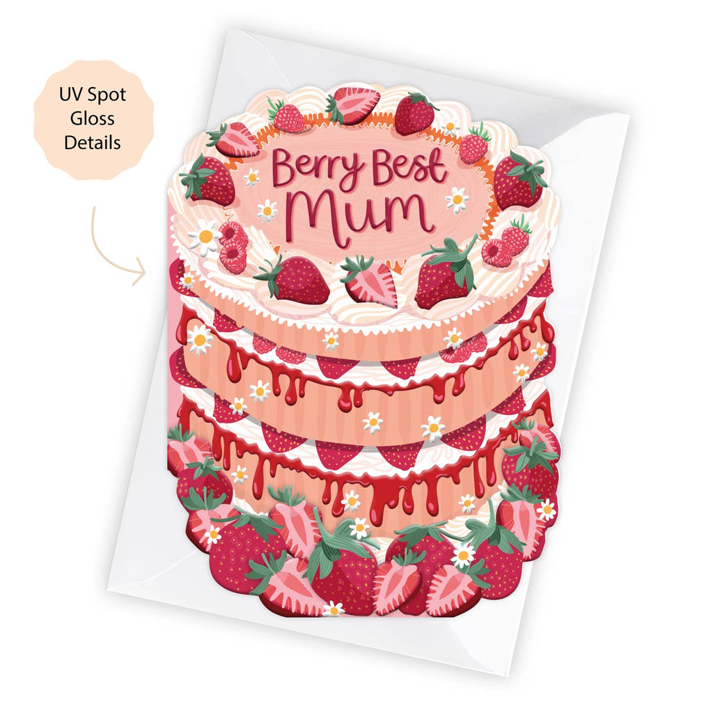 Berry Best Mum - Cake card