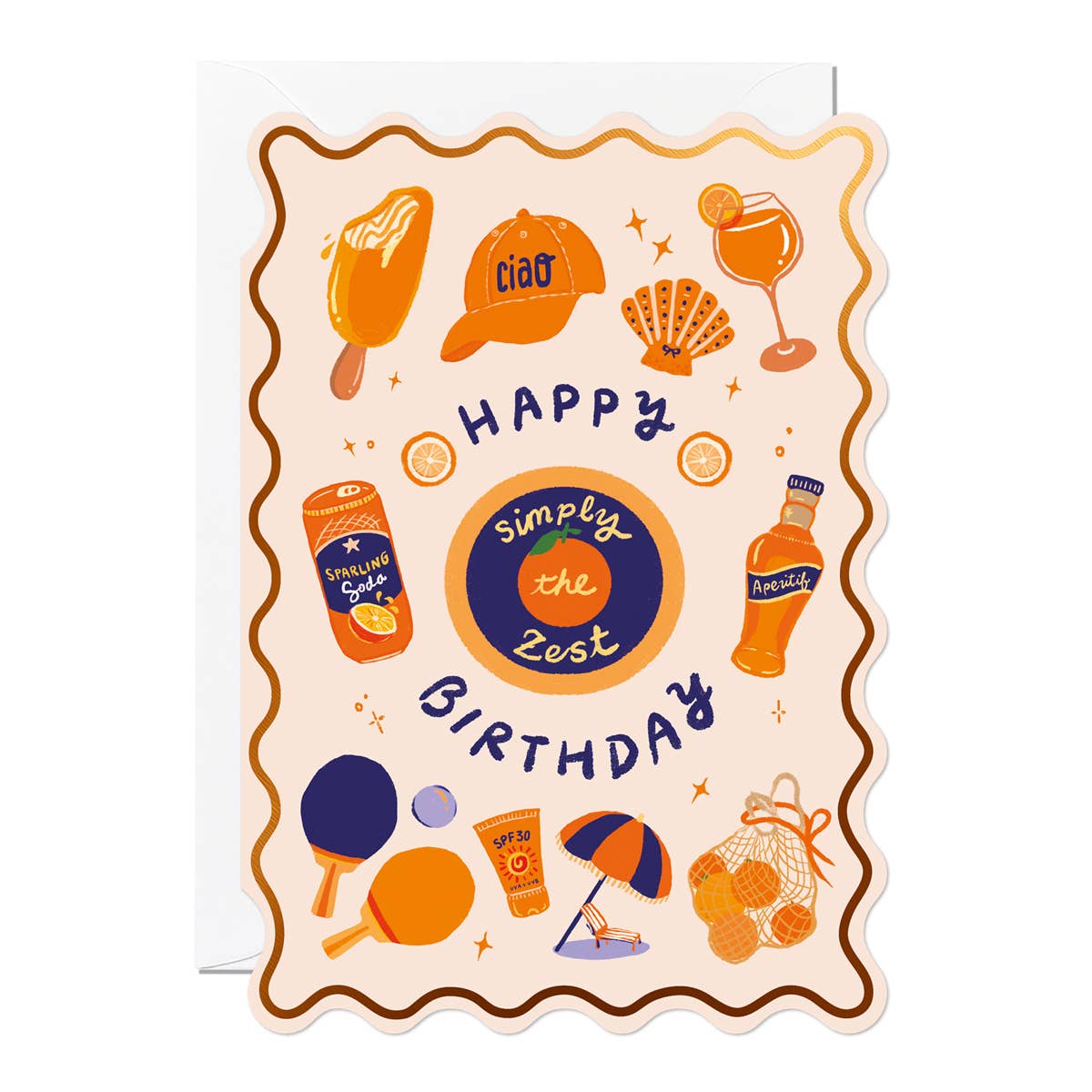Happy Birthday Orange Card