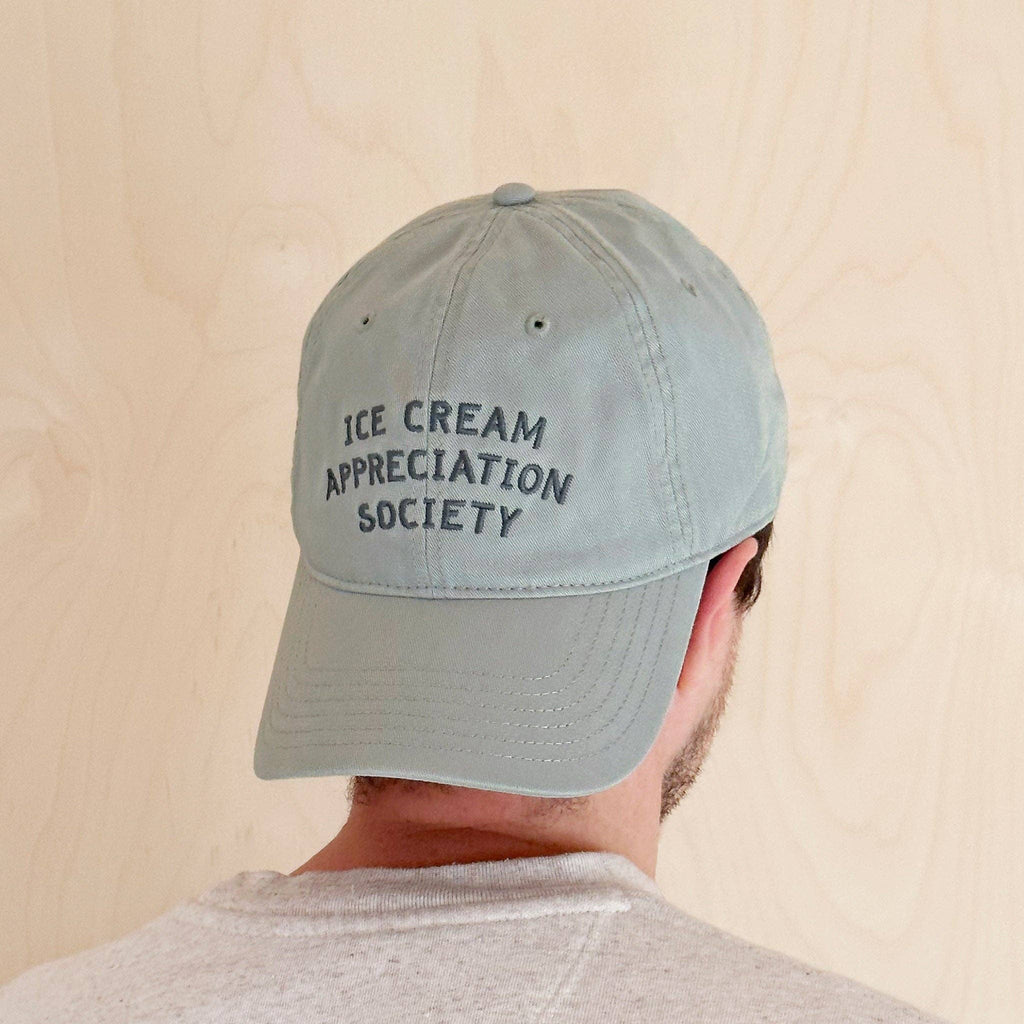 Ice Cream Appreciation Society - Cotton Baseball Cap - Pale Vintage Blue