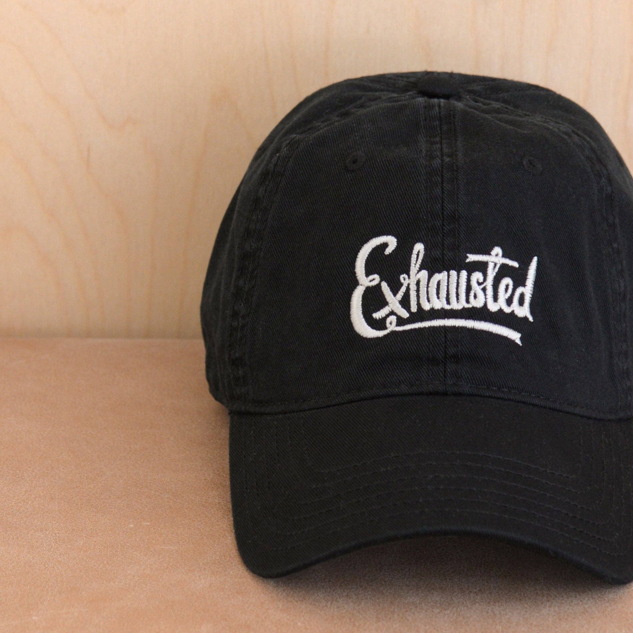 Exhausted - Cotton Baseball Cap