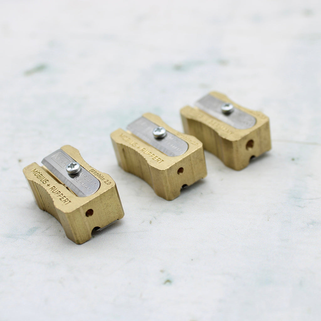 M&R Solid Brass Pencil Sharpener for 2 leads (2.0mm & 3.2mm)
