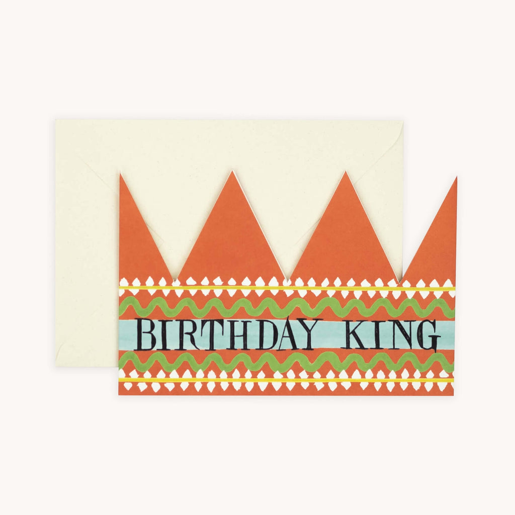 Birthday King Party Hat Card