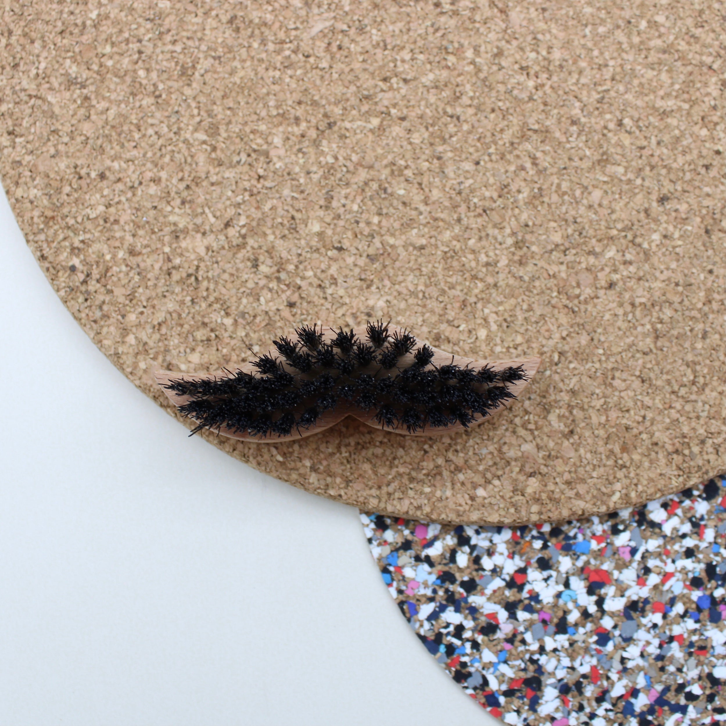 Beard Brush - moustache shaped